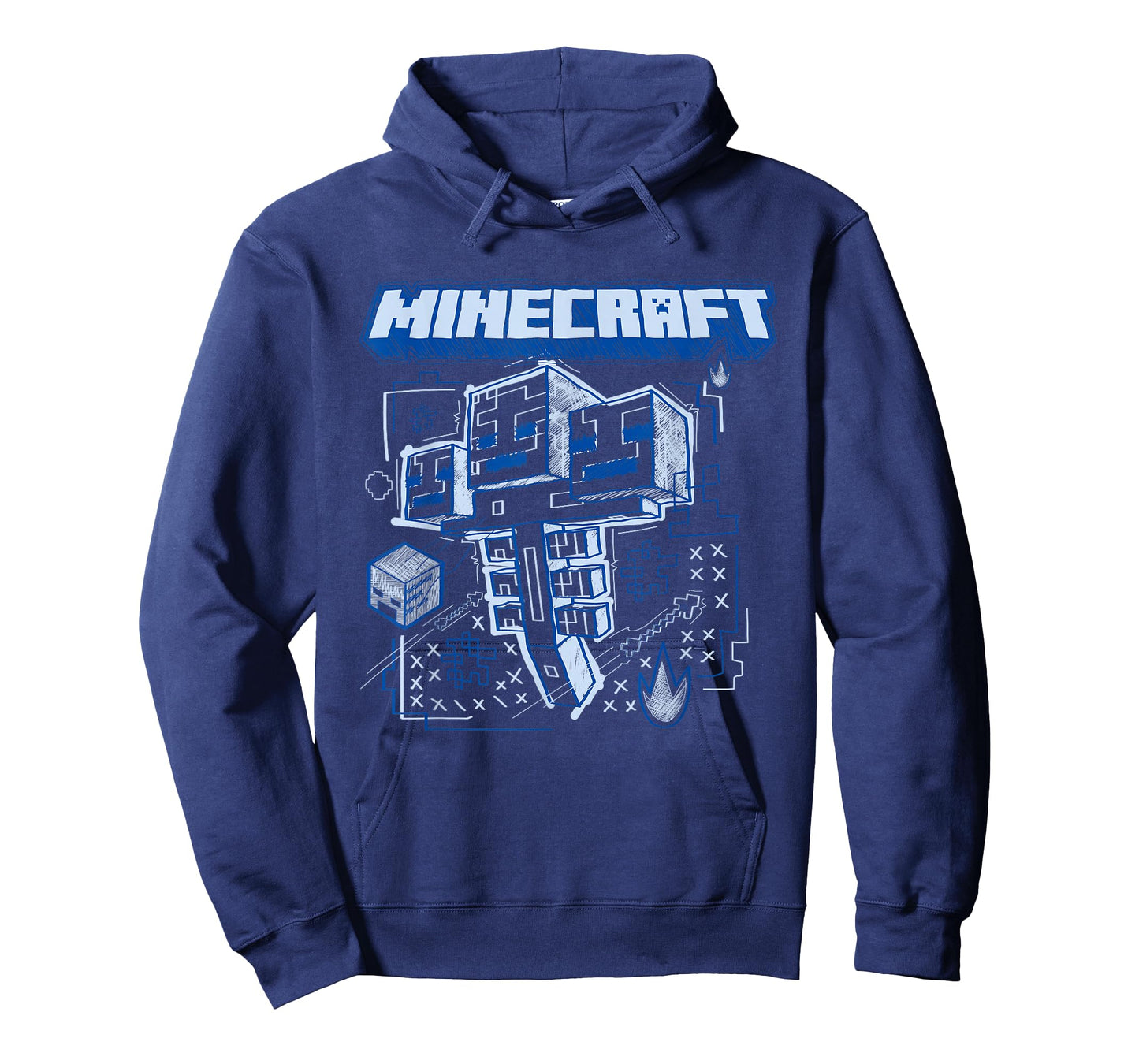 Minecraft Wither Boss Blueprint Sketch T-Shirt