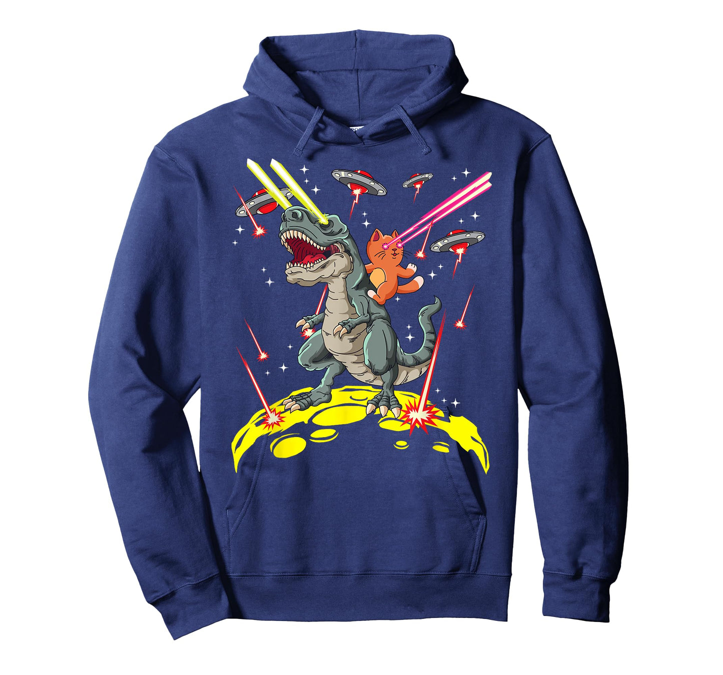 Space Cat Riding T-Rex Laser Eyes T-Shirt T-Shirt