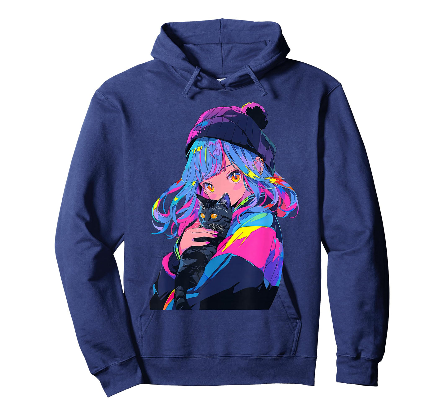 Anime and Cats Manga Girl with a Cat Anime Lover T-Shirt