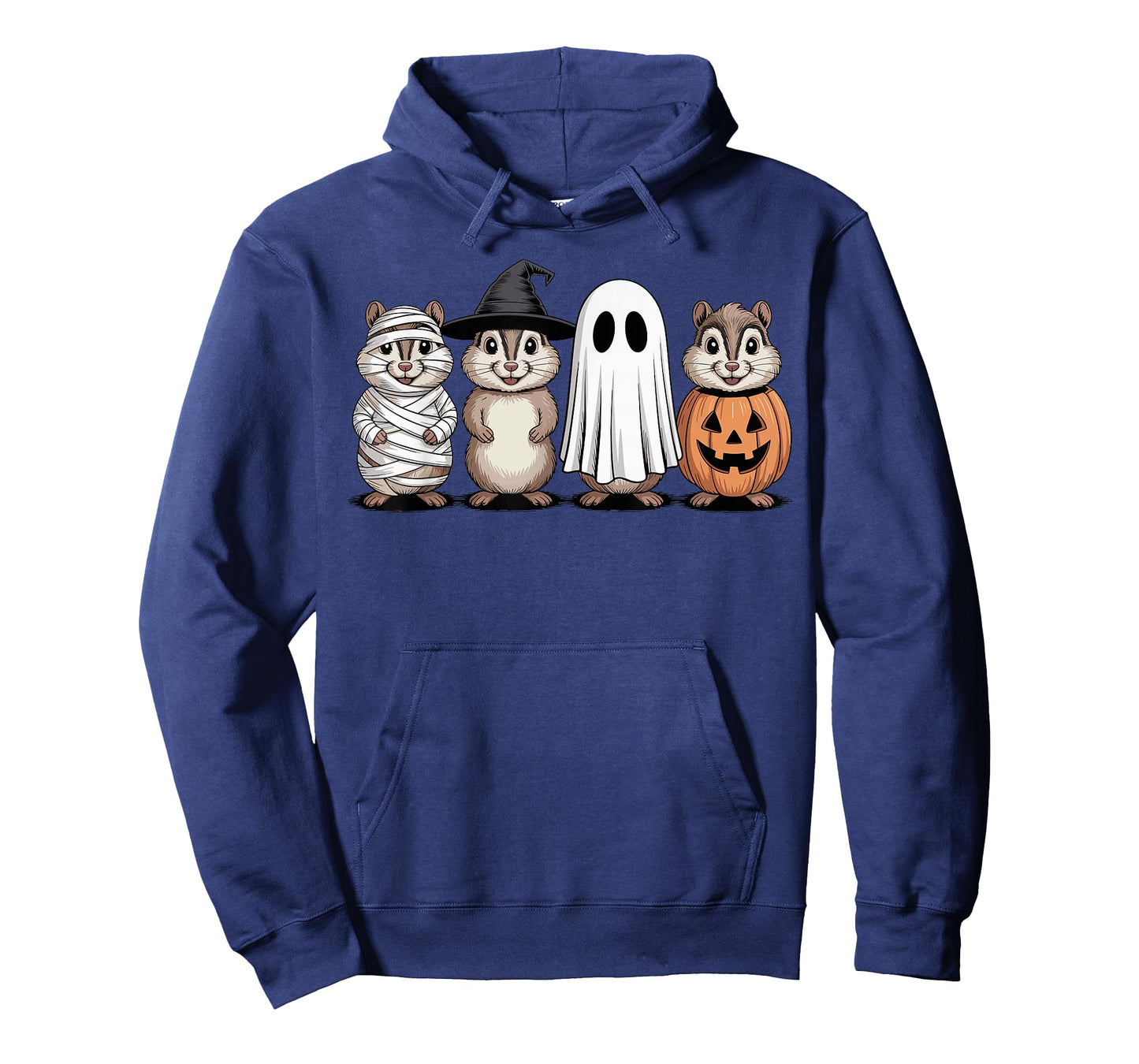 Spooky Ghost Chipmunk Pumpkin Halloween Skeleton T-Shirt