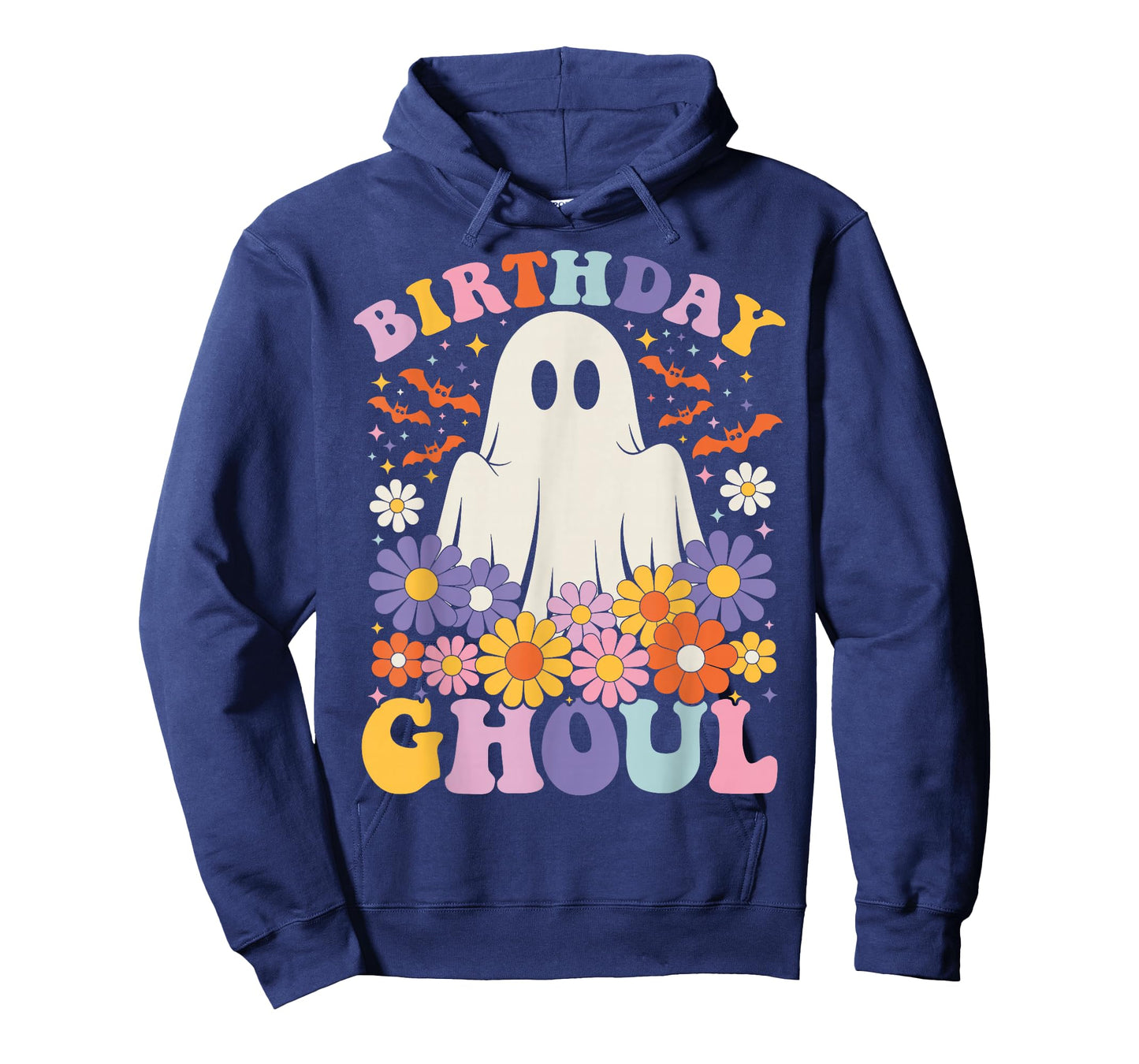 Birthday Ghoul Floral Ghost Halloween Birthday Girls Women T-Shirt