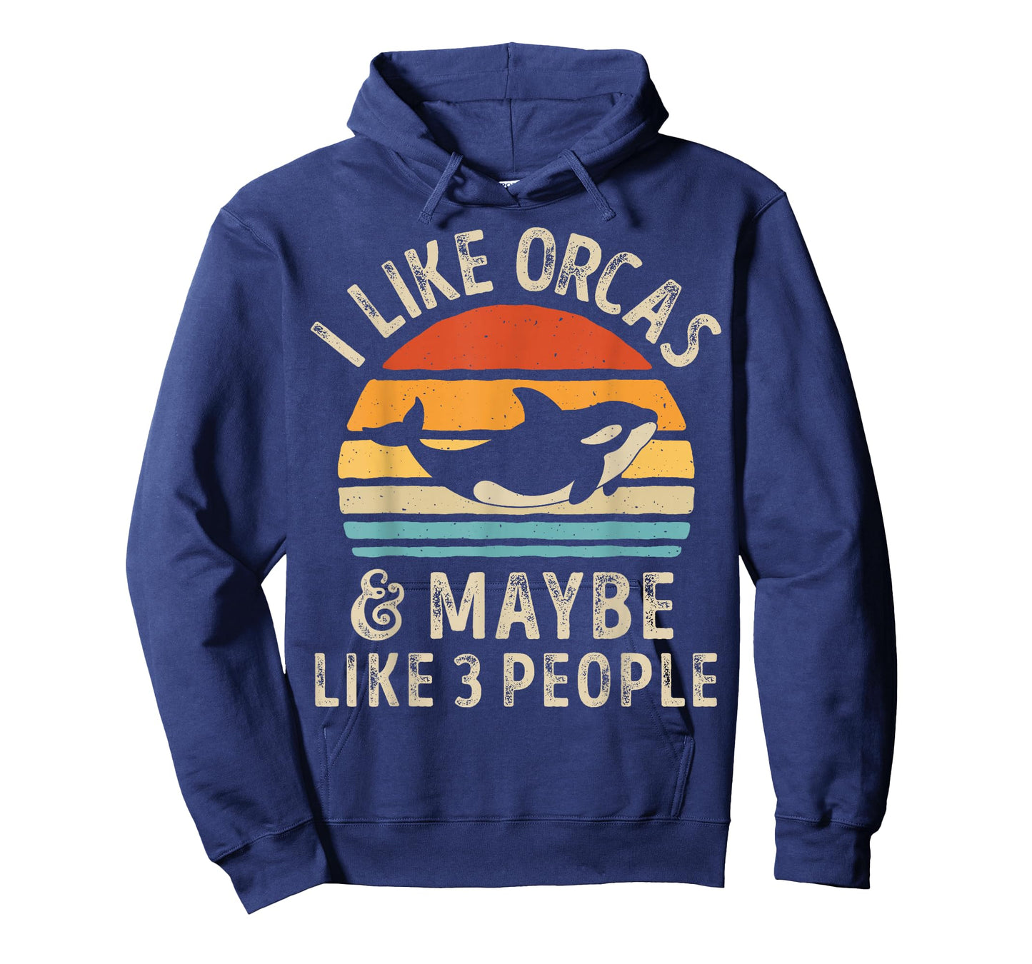I Like Orcas and Maybe 3 People Orca Killer Whale Retro Men T-Shirt