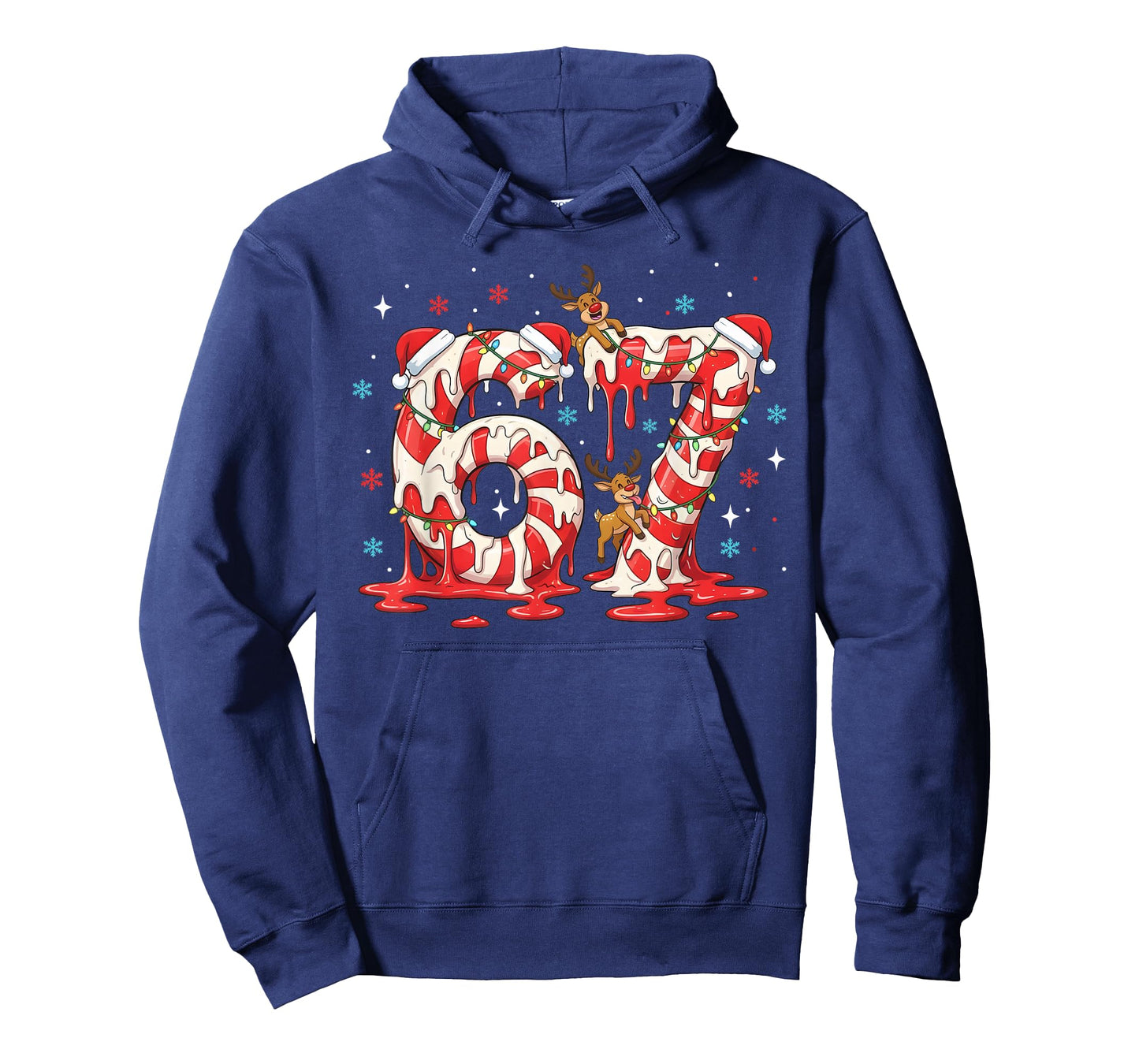 Christmas Candy Cane 67 Meme Six Seven Funny Boys Girls T-Shirt
