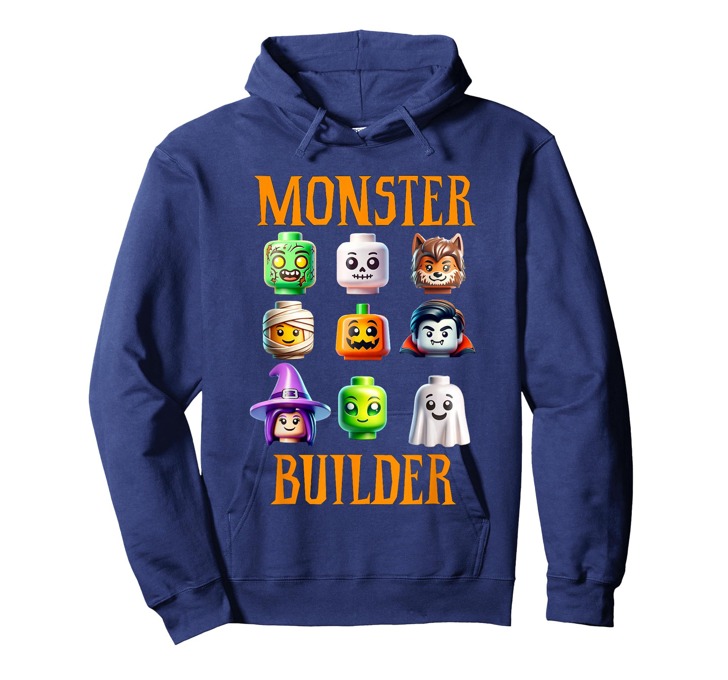Halloween Buillding Brick Head Monster Builder Boys Kids T-Shirt