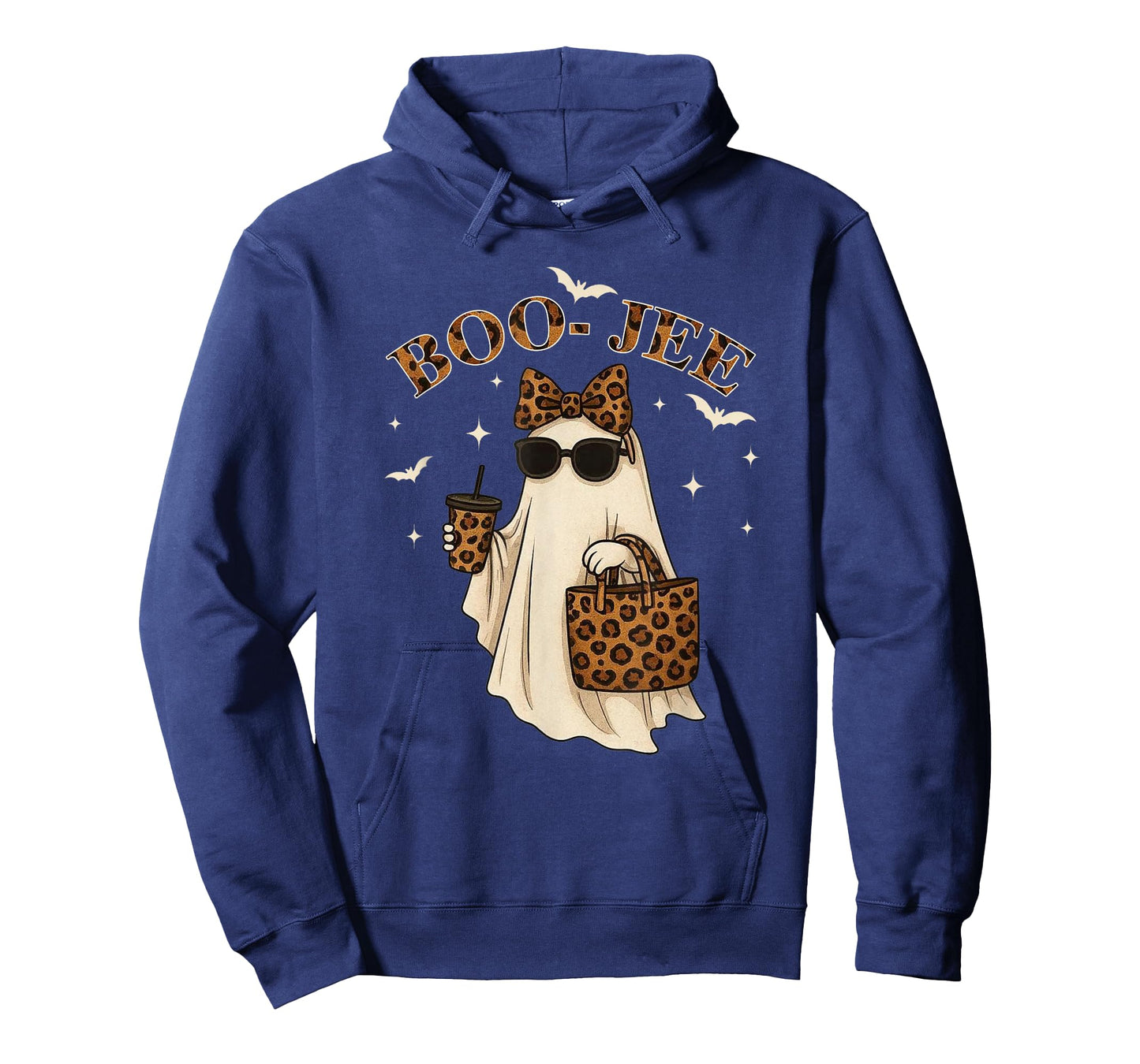 Coquette Leopard Ghost Coffee Boo JEE Halloween Boujee Ghost T-Shirt