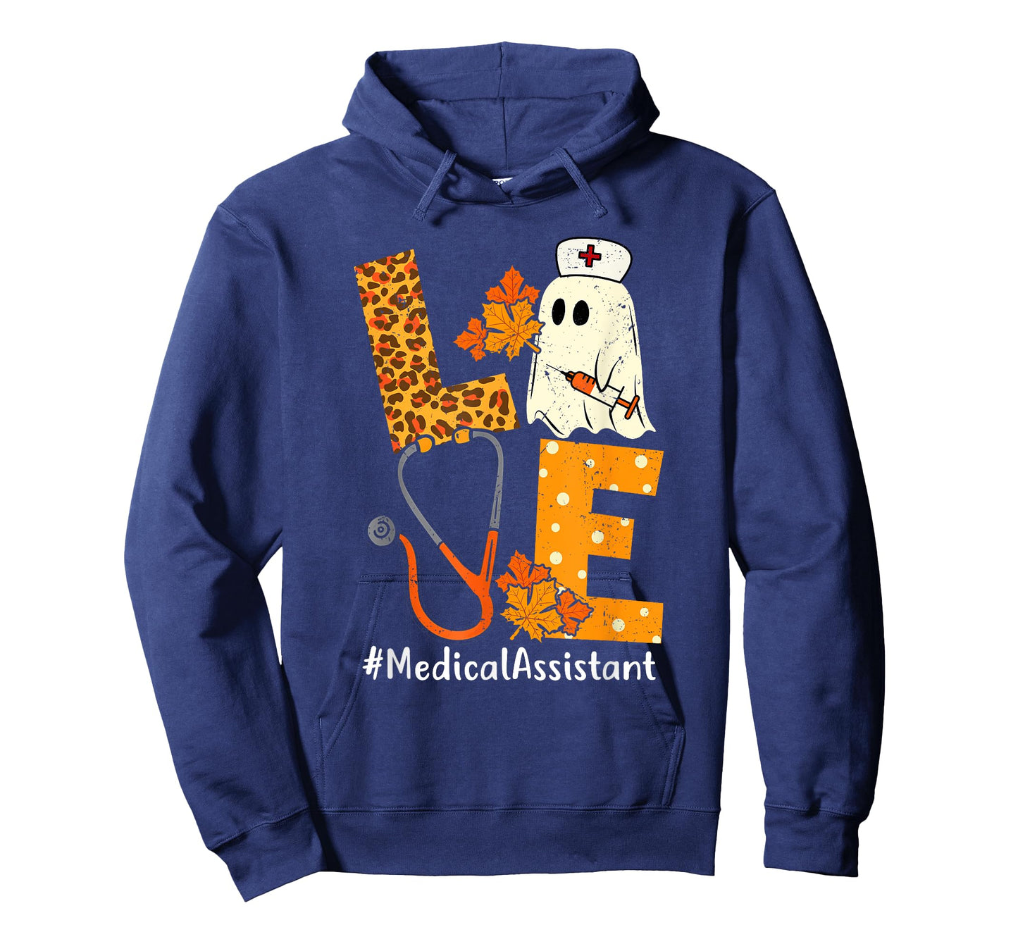 LOVE Leopard Ghost Medical Assistant Halloween Costume Fall T-Shirt