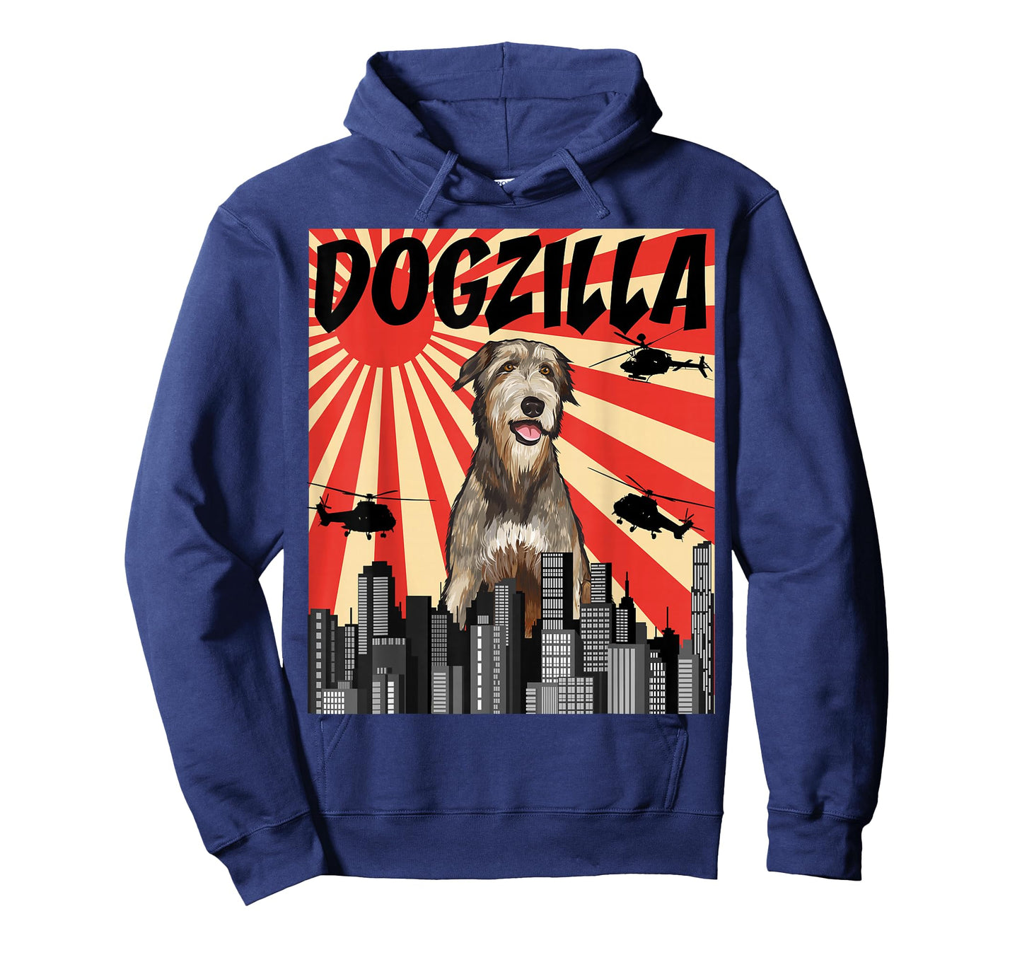 Funny Retro Japanese Dogzilla Irish Wolfhound T-Shirt