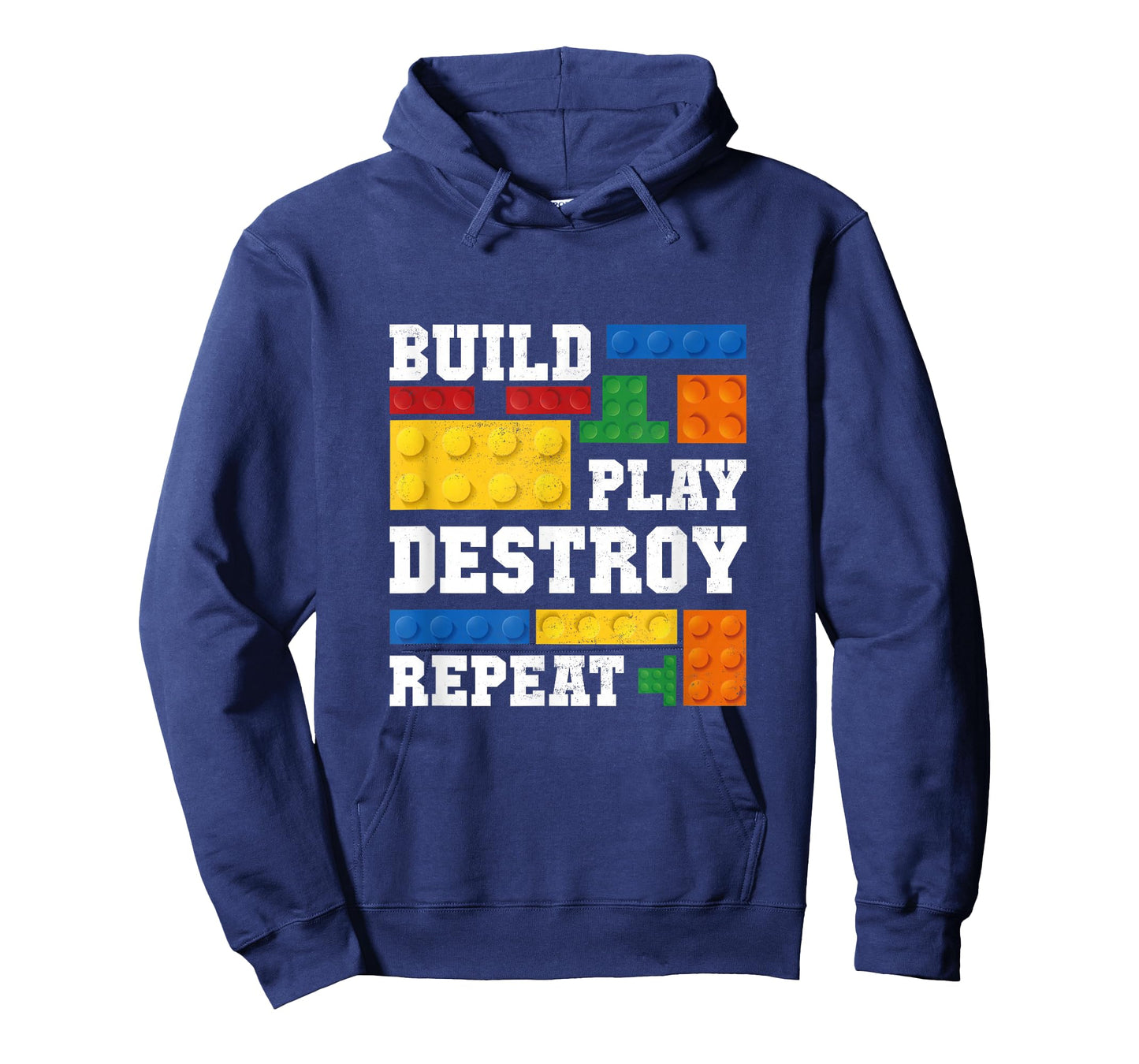 Build Play Destroy Repeat Brick Master Builder Kid Boy Girls T-Shirt