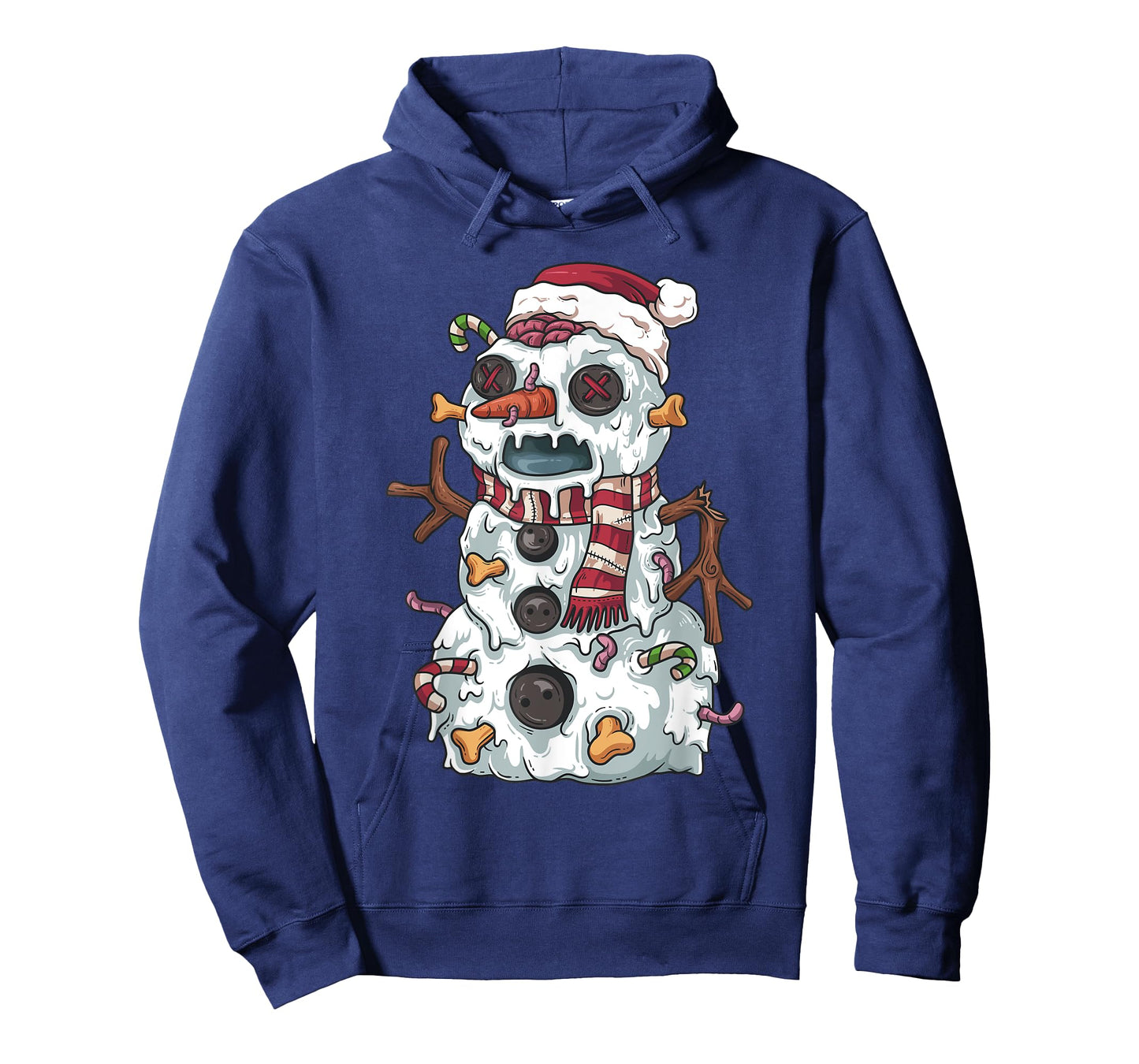 Zombie Christmas Snowman Funny Cartoon Holiday T-Shirt