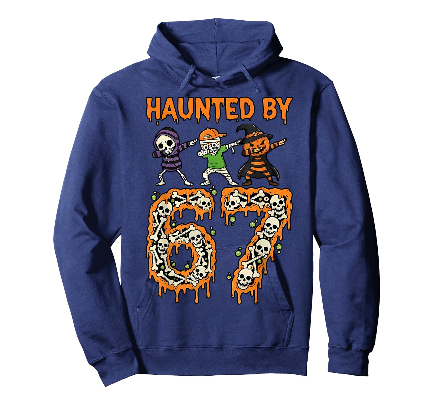 Haunted by 6-7 Halloween Skeleton Dabbing Meme Men Women T-Shirt