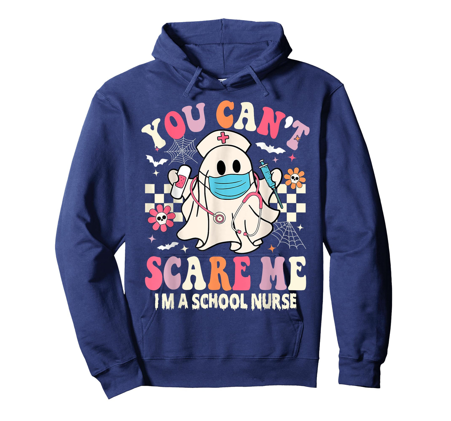 You Can't Scare Me I'm a School Nurse Funny Halloween Nurse T-Shirt