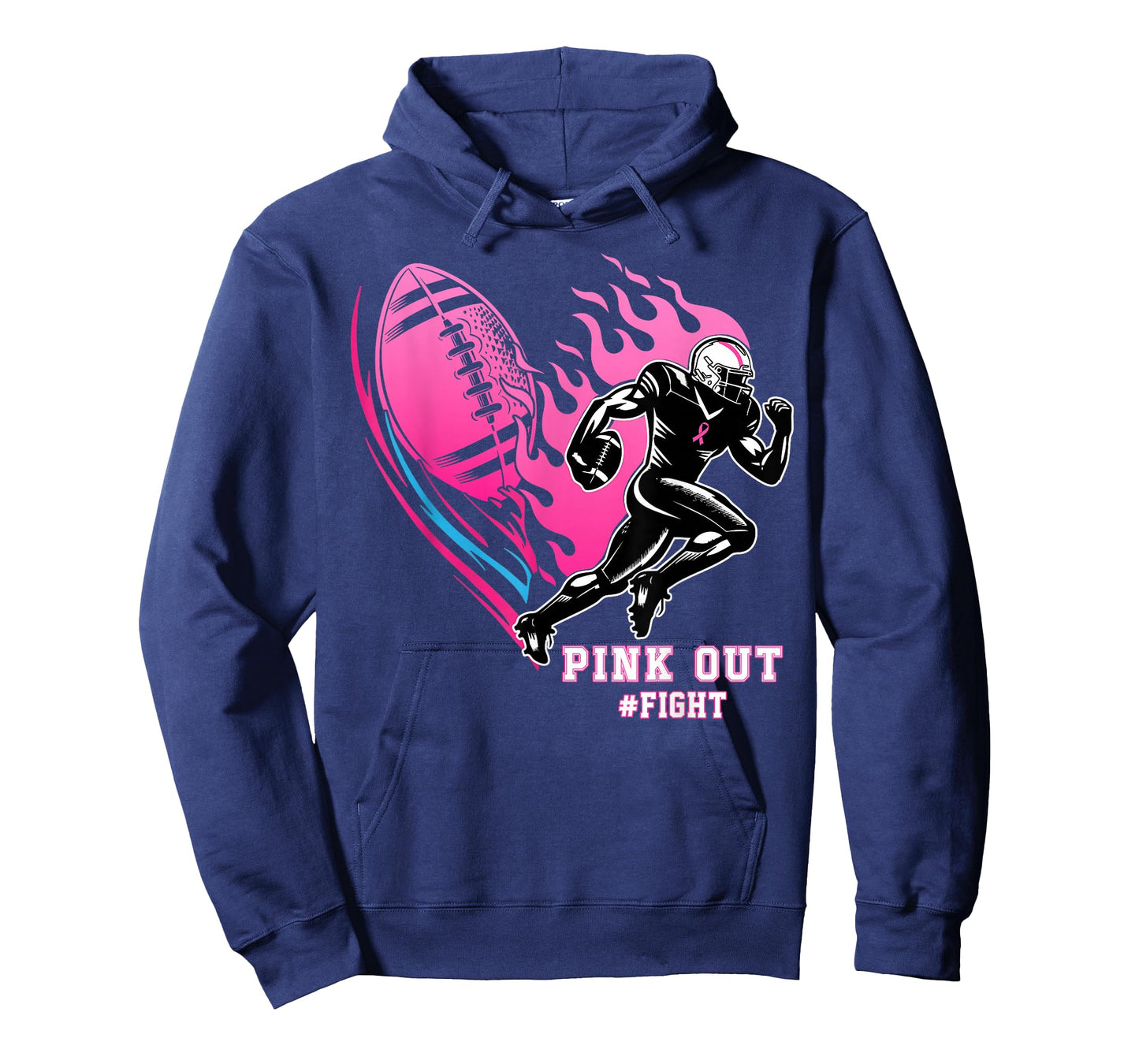Football Pink Out Team Breast Cancer Awareness Month Womens T-Shirt