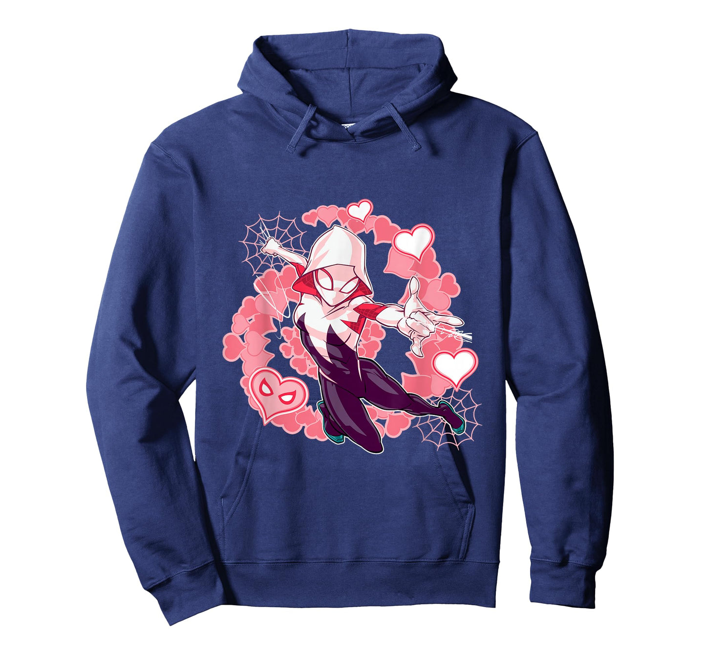 Marvel Spider-Man Into The Spider-Verse Gwen Stacy Hearts T-Shirt