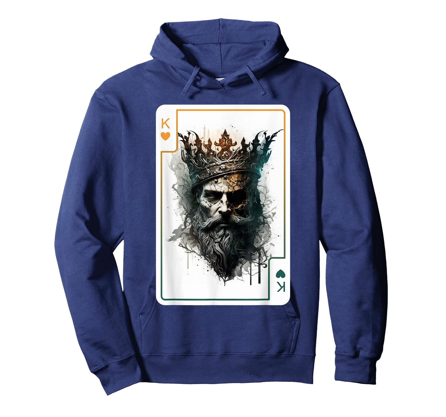 King of Hearts Creepy Card Game Poker Gothic Halloween T-Shirt