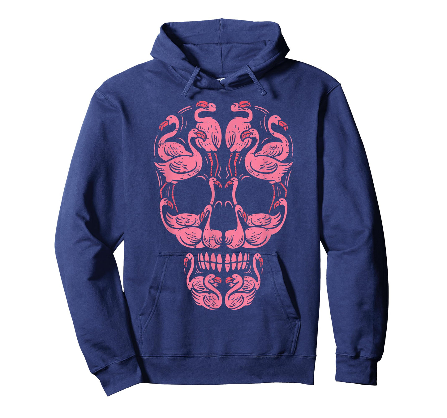Pink Flamingo Skull Breast Cancer Awareness Halloween Women T-Shirt