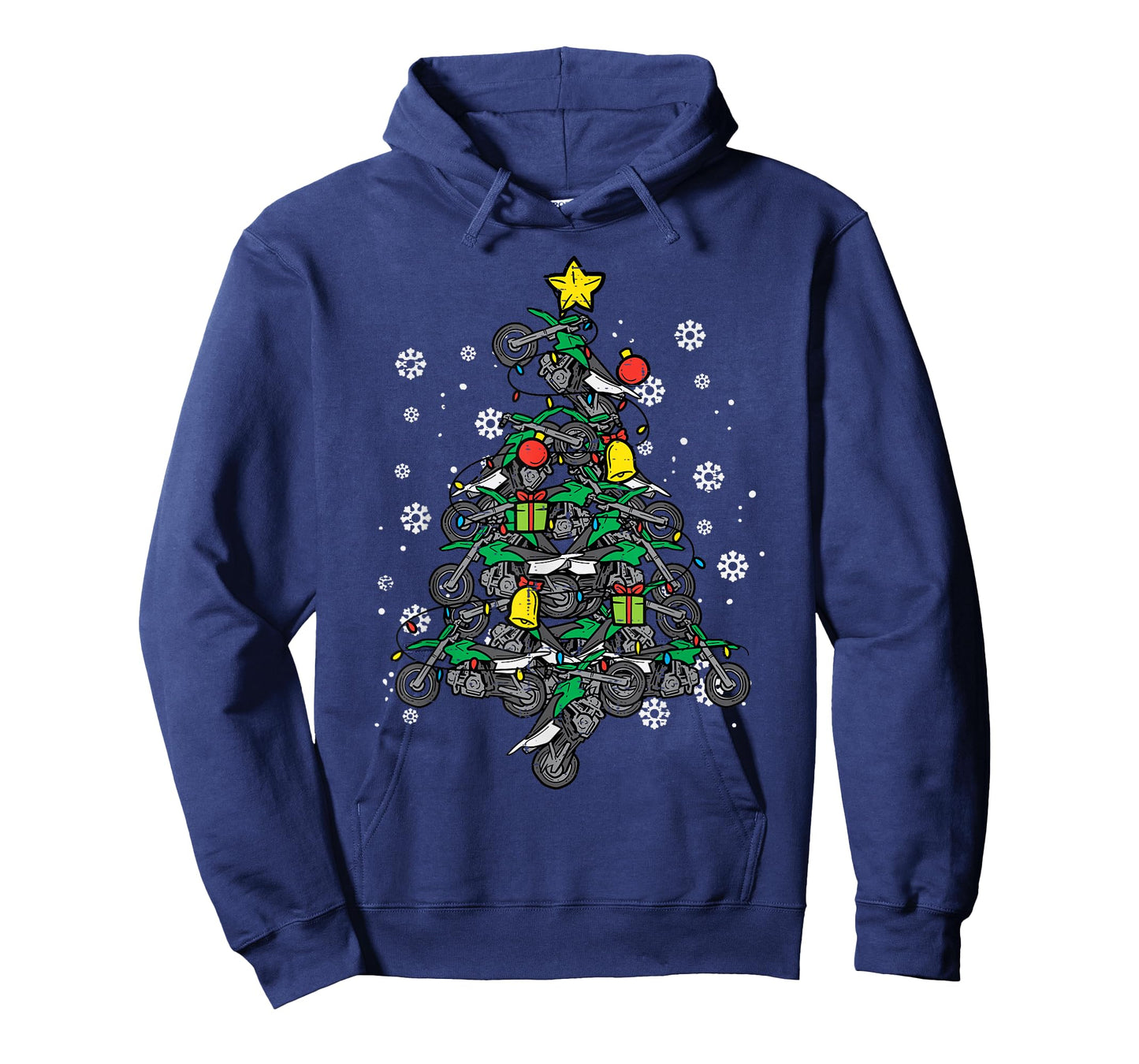 Dirt Bikes Christmas Tree Xmas Motocross Men Boy Men Women T-Shirt