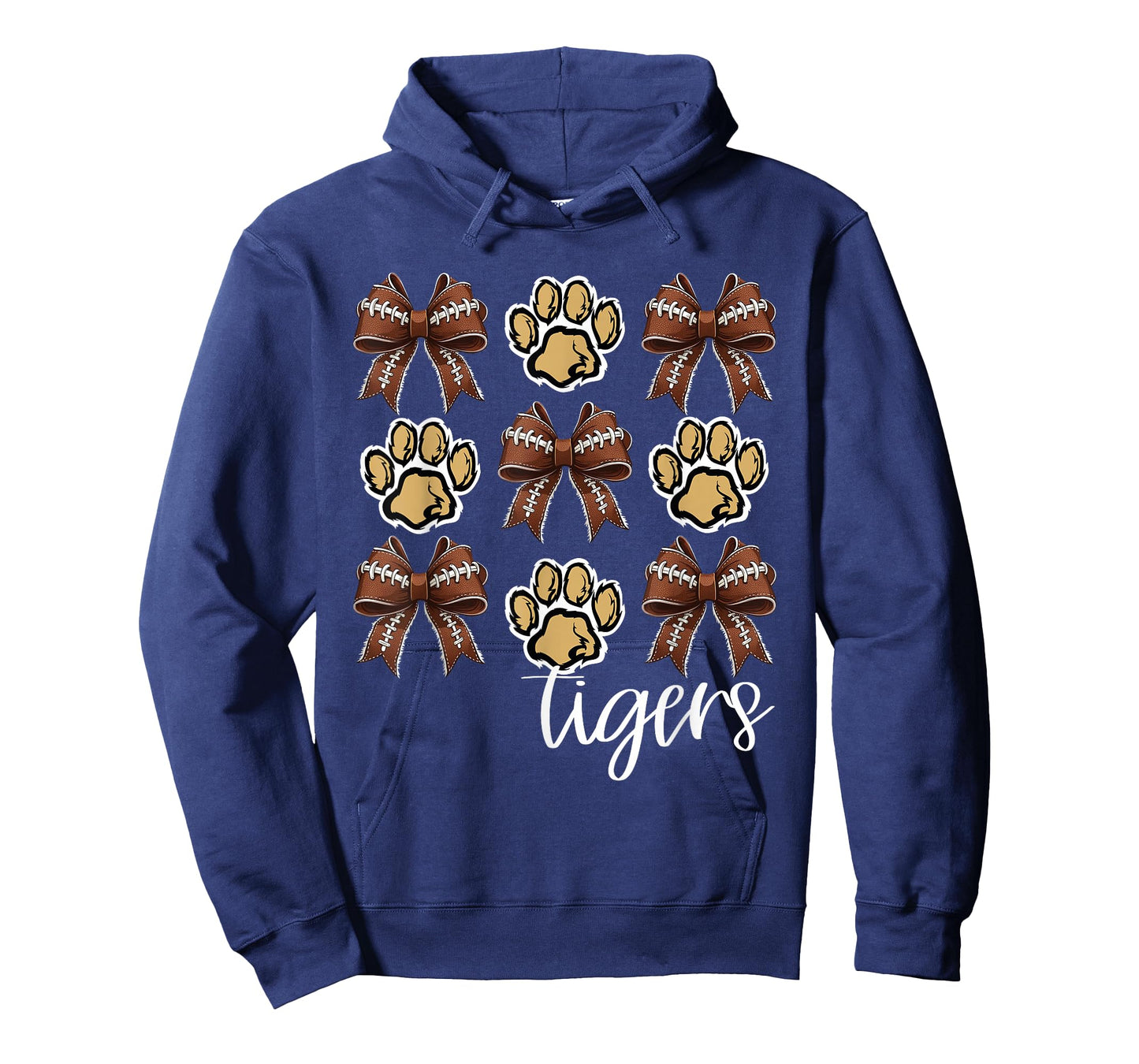 Tigers Football Mom Coquette Bows Game Day Gold Tigers T-Shirt