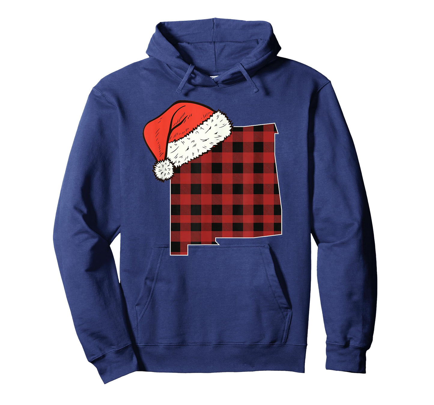 New Mexico Plaid Christmas Santa Hat Holiday Matching T-Shirt