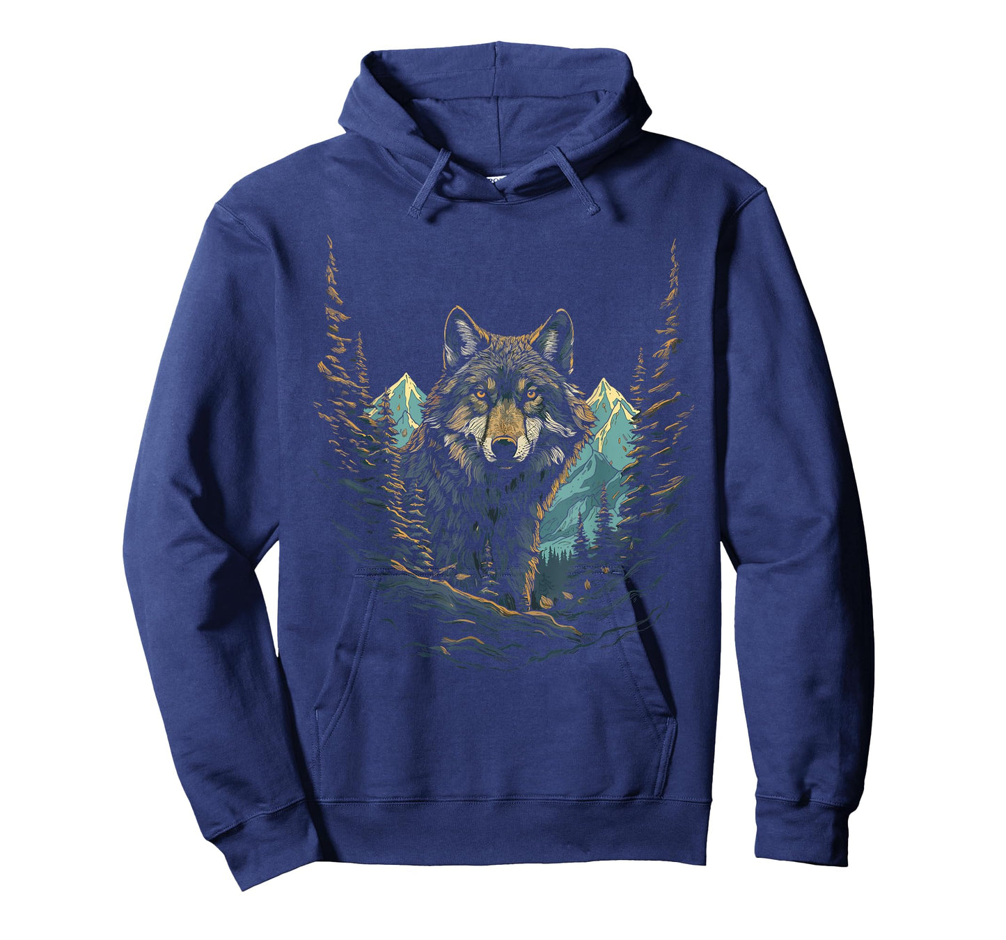 Wolf in Mountains, Forest Nature Art Women, Men T-Shirt