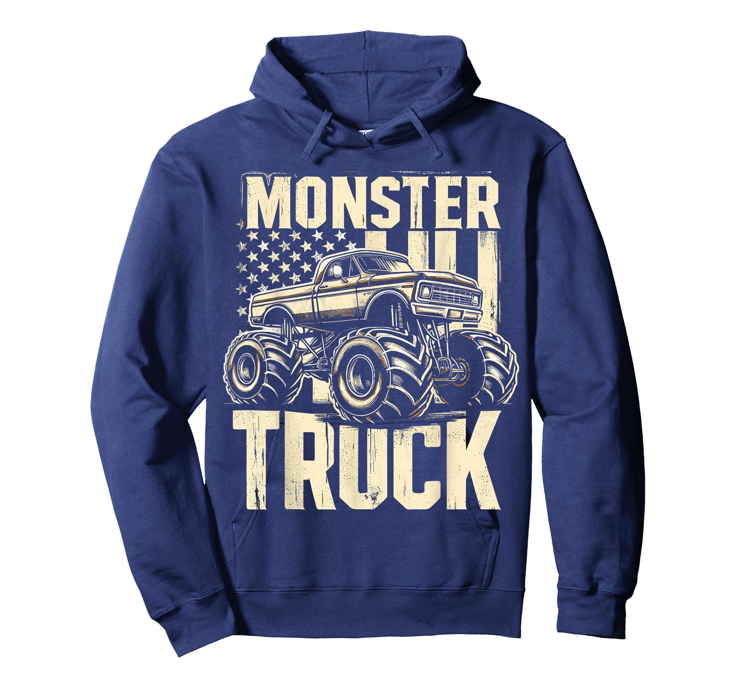 Monster Truck American Flag USA Patriotic 4th of July T-Shirt