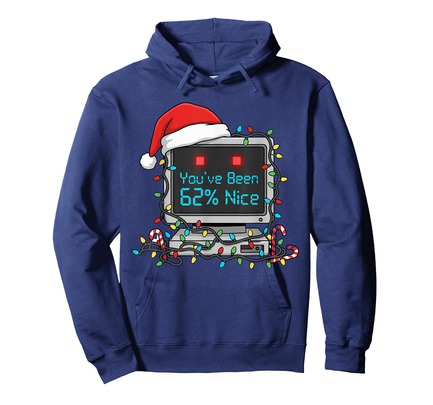 AI Santa Claus Rating 62% Nice Funny Christmas Geek Shirt T-Shirt