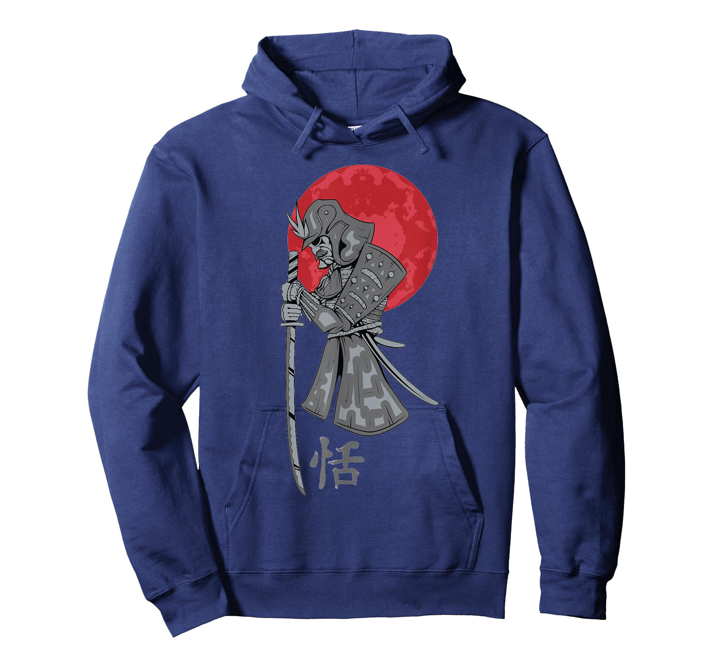 Samurai Warrior Katana Bushido Sword Red Moon Kanji T-Shirt