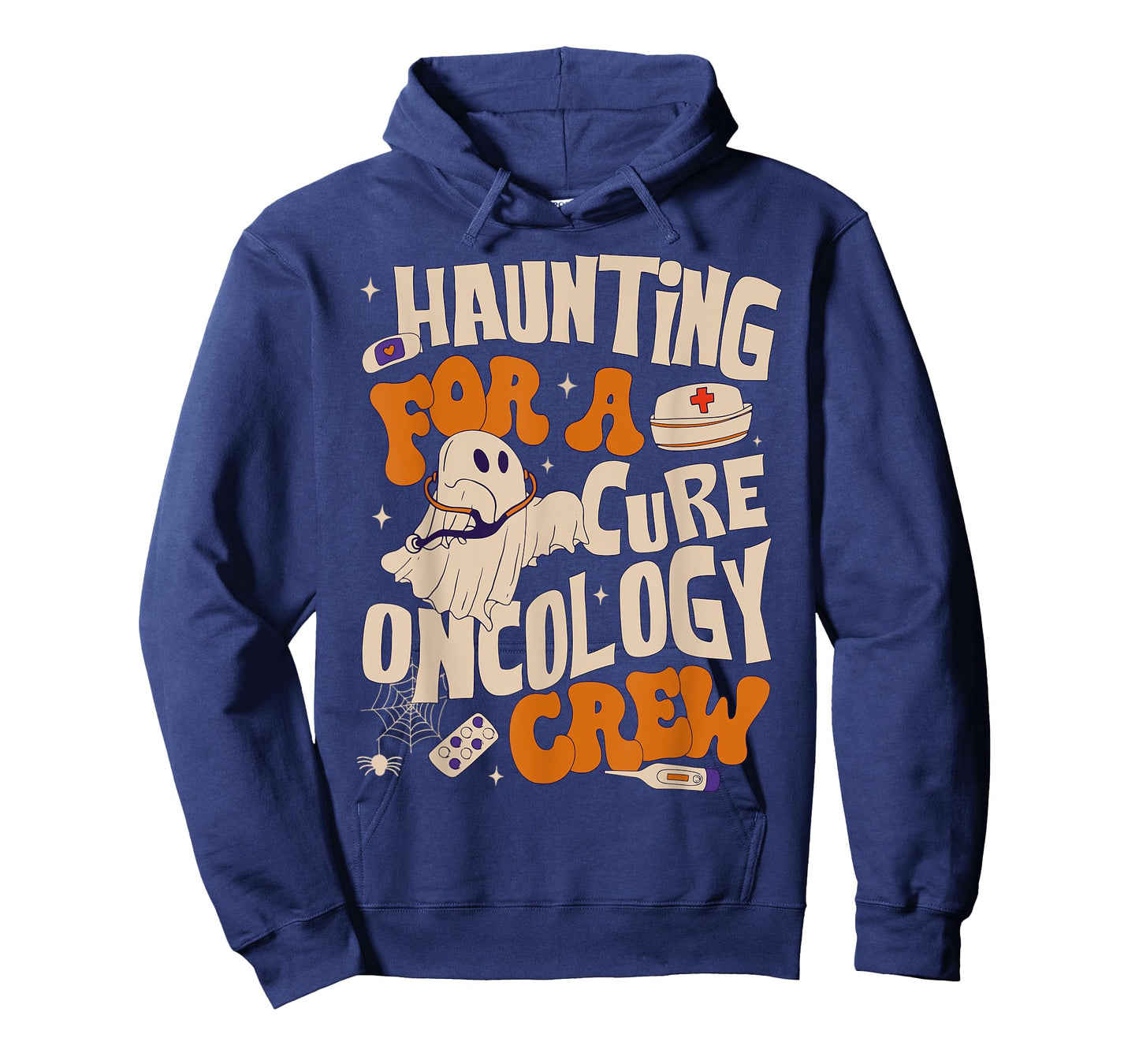 Haunting For A Cure Oncology Crew Ghost Nurse Halloween T-Shirt