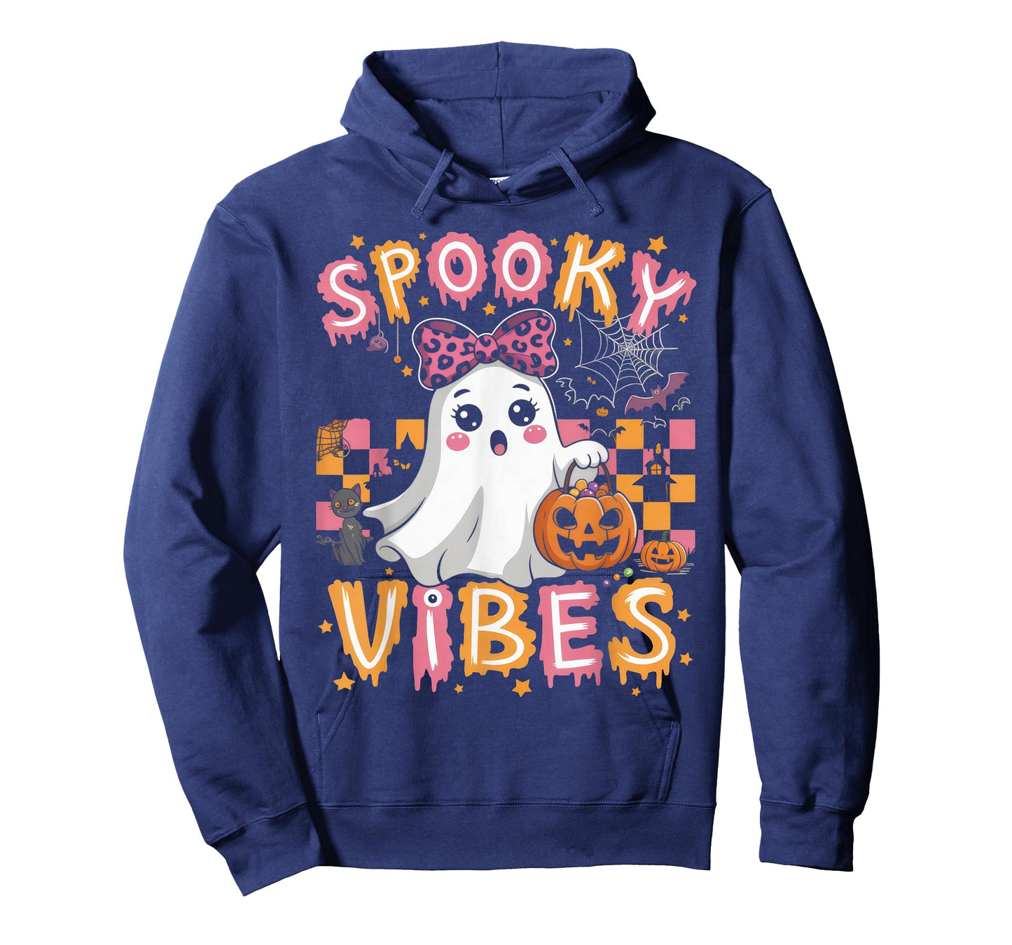 Groovy Spooky Vibes Cute Boo Ghost Halloween Costumes Girls T-Shirt