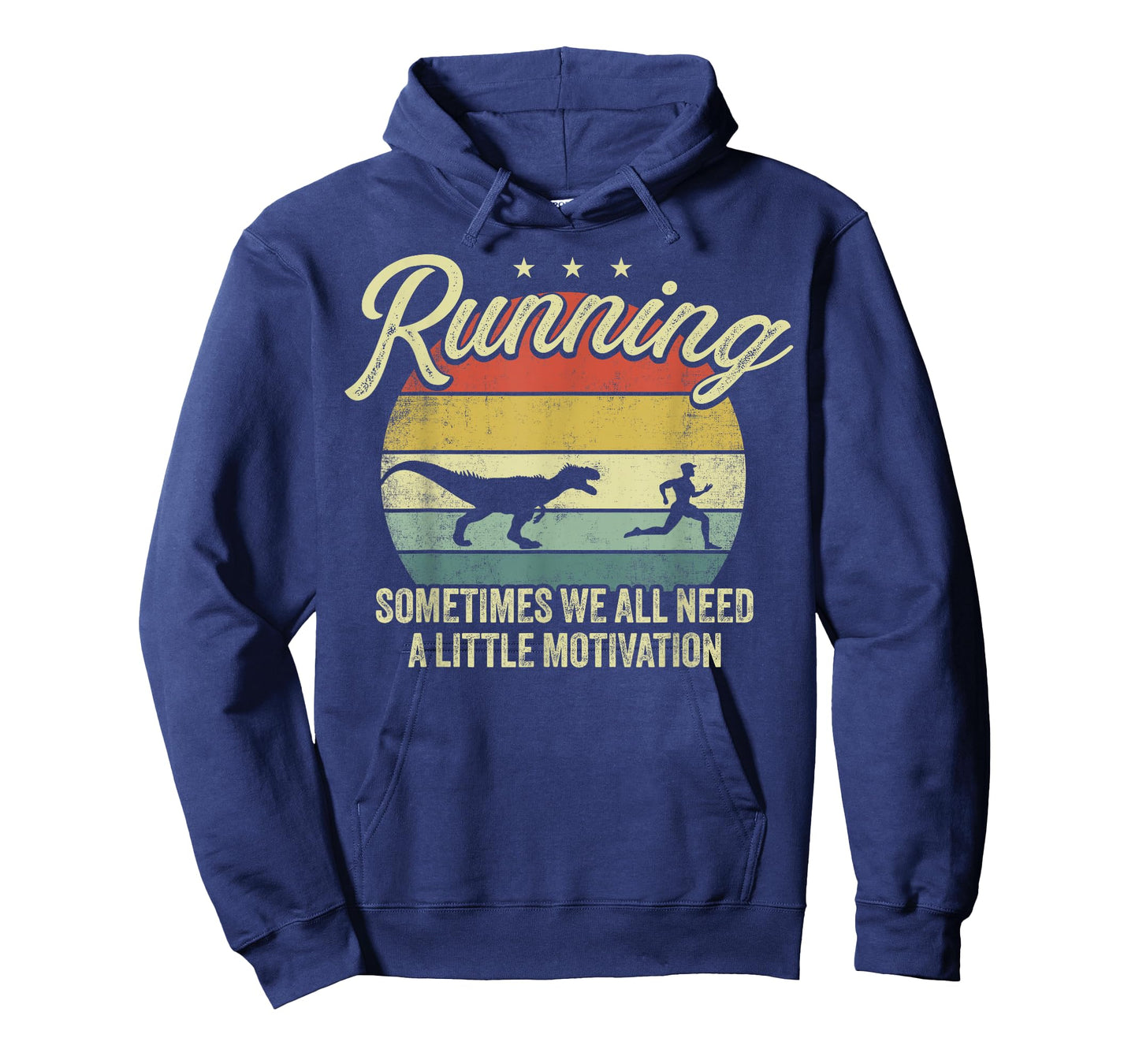 Retro Running Motivation Raptor Chase Funny Dinosaur T-Shirt