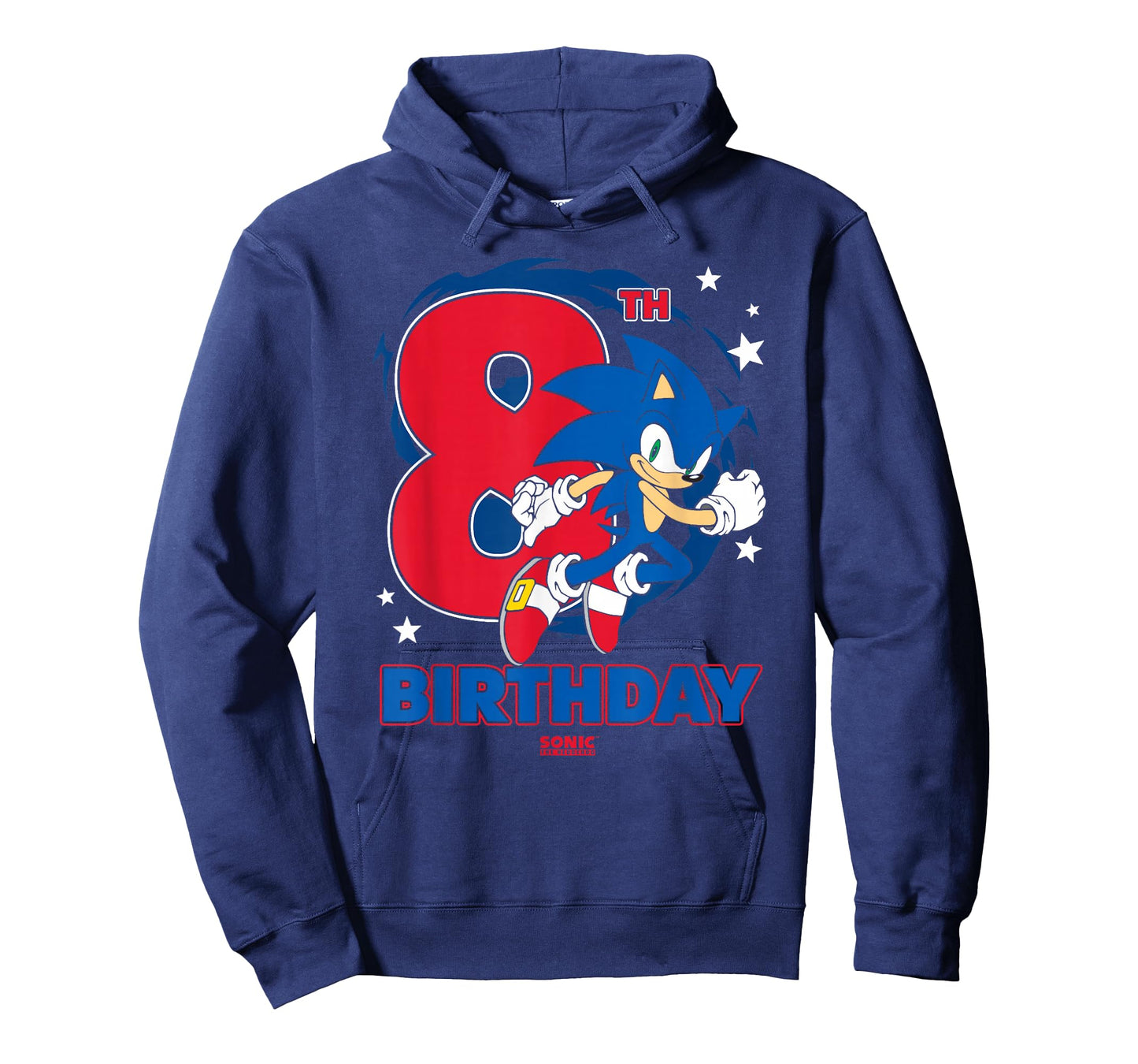 Sonic The Hedgehog Epic Sonic 8th Birthday Big Chest Logo T-Shirt