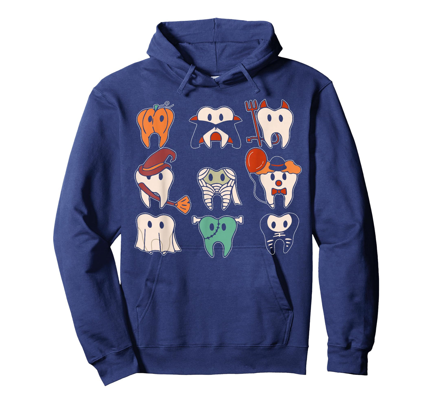 Funny Halloween Teeth Ghost Dentist Dental Squad Men Women T-Shirt