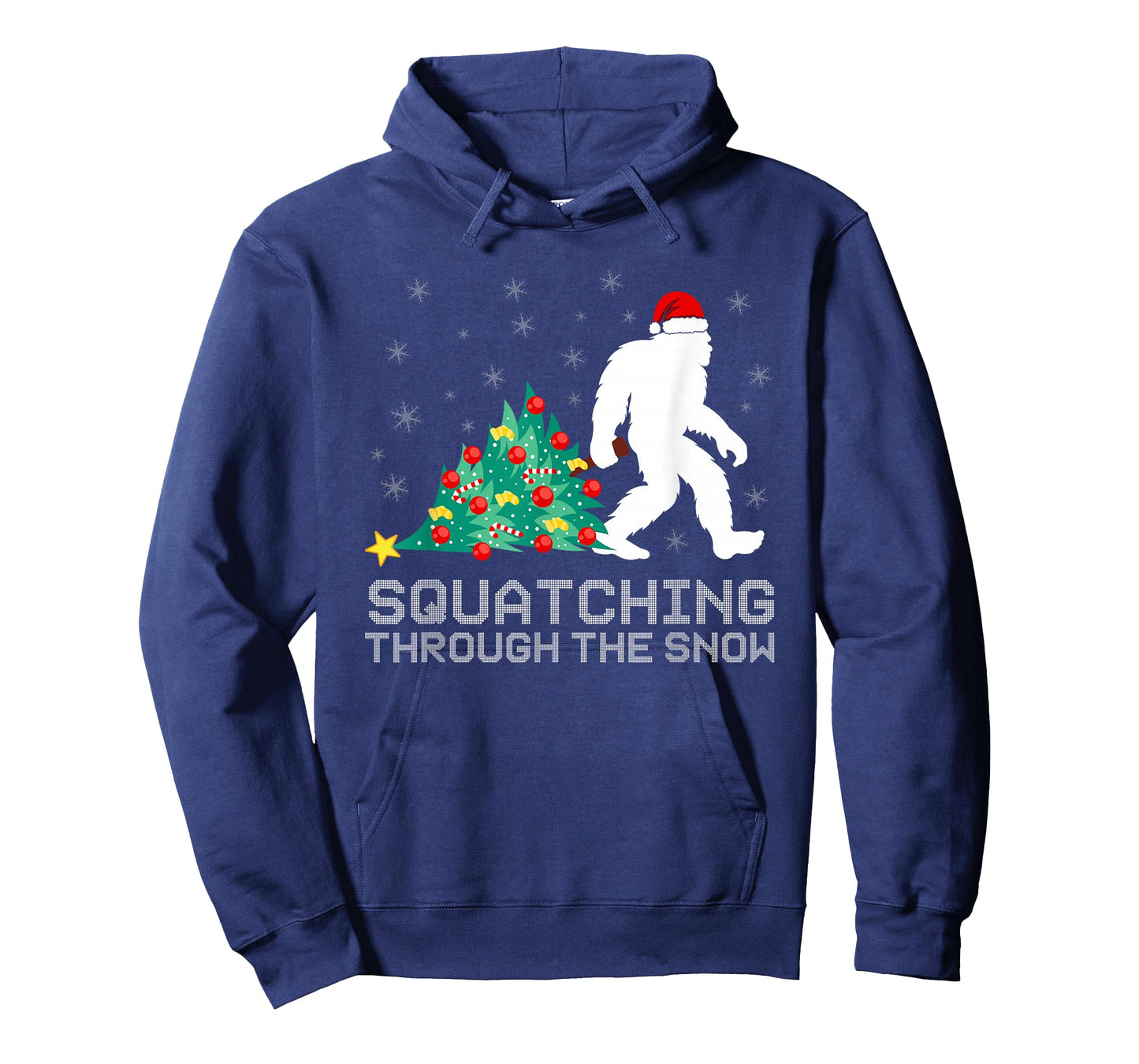 Squatching Through The Snow - Bigfoot Christmas Sasquatch T-Shirt