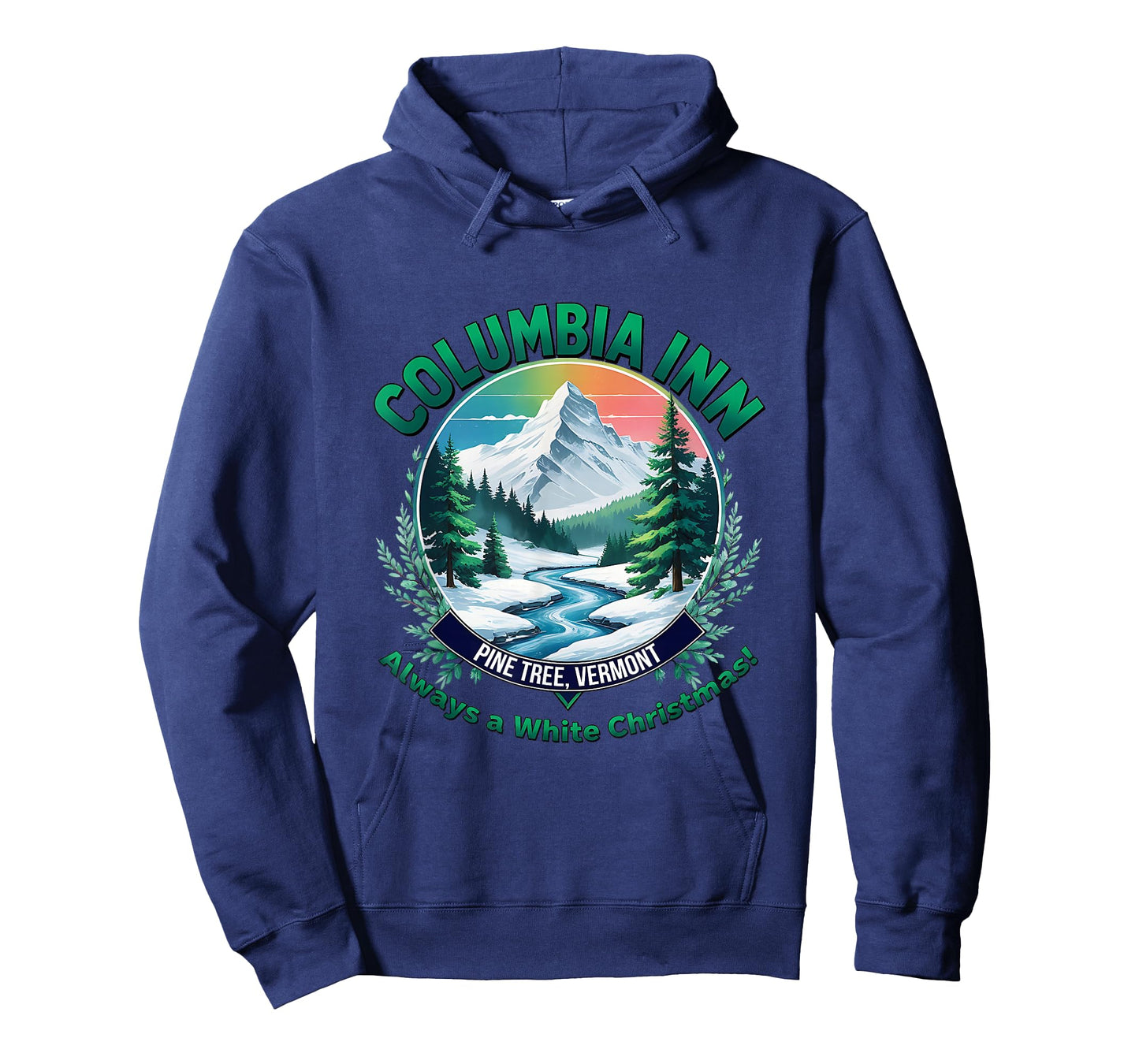 Vintage Christmas Columbia Pine Tree Vermont Xmas Winter T-Shirt