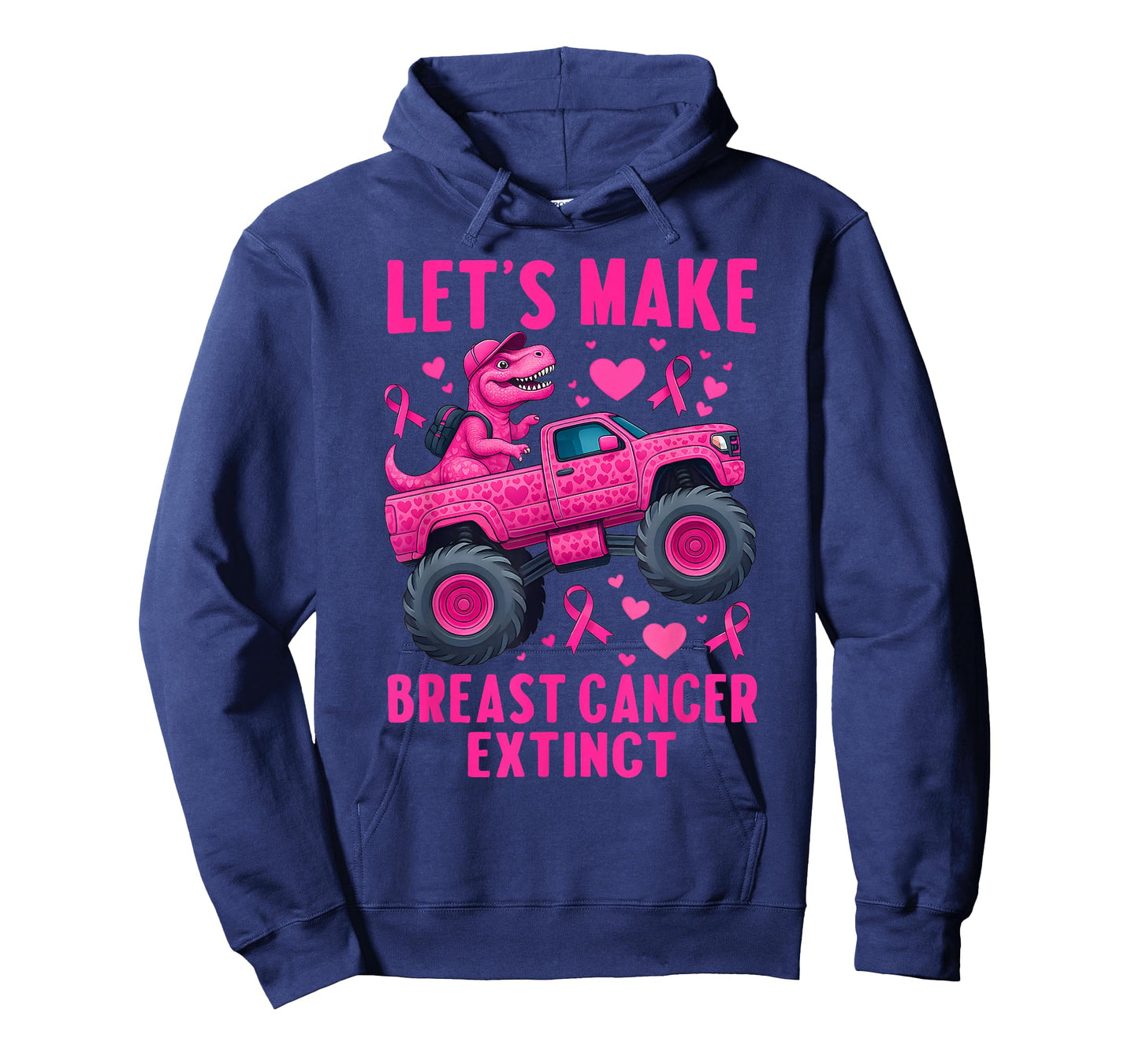Lets Make Breast Cancer Extinct Pink Dinosaur Kids Boys Girl T-Shirt