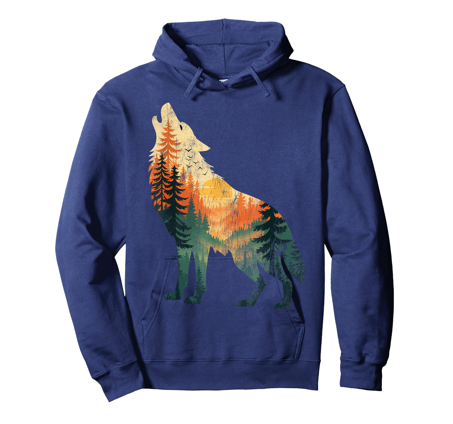 Howling Wolf Sunset Forest Nature Graphic Men Women Kids T-Shirt