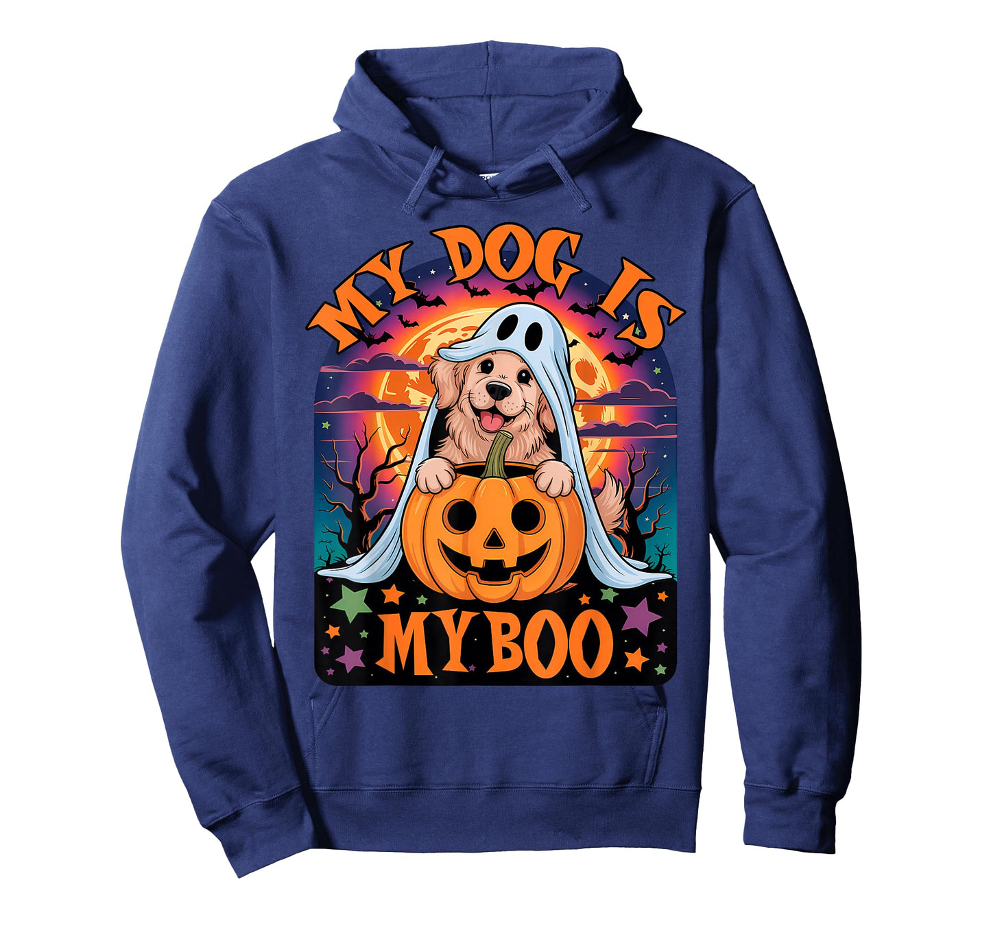 Retro Dog Halloween Ghost Golden Retriever My Dog is My Boo T-Shirt