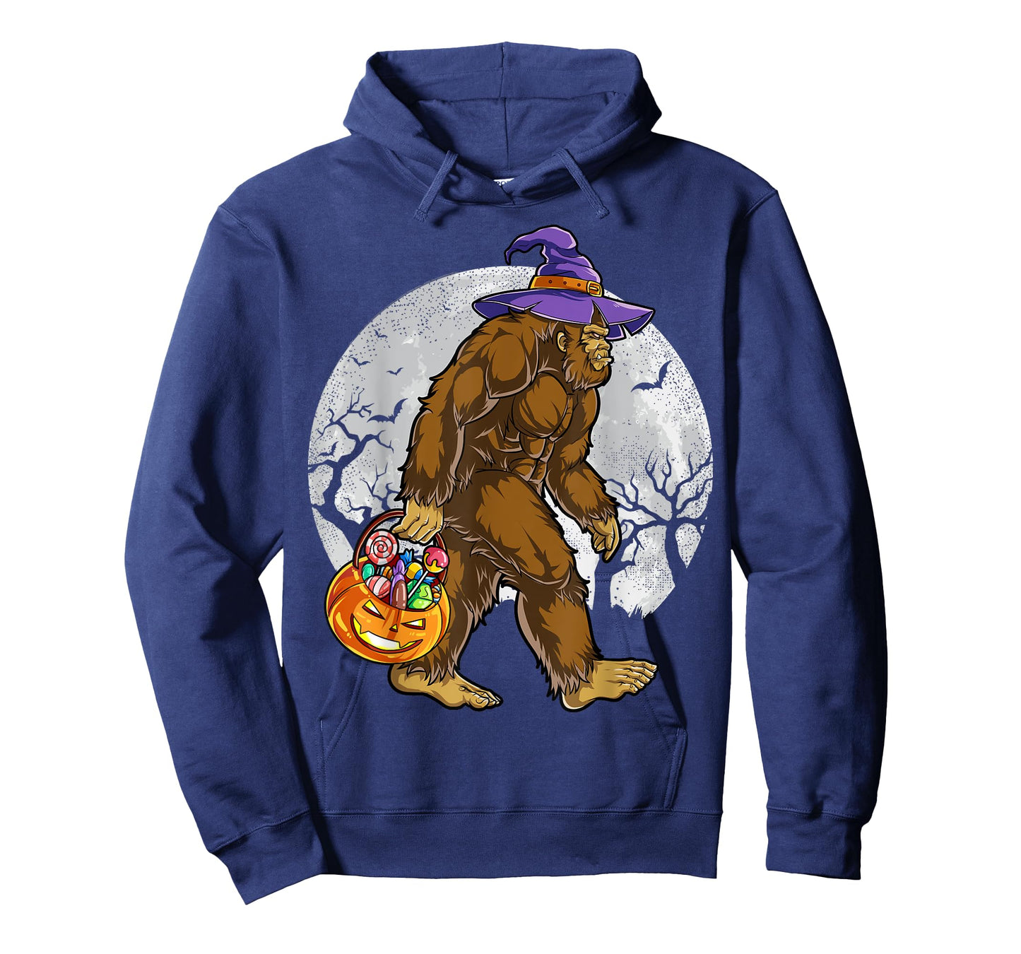 Bigfoot Witch Pumpkin Halloween Girls Women Sasquatch Lovers T-Shirt