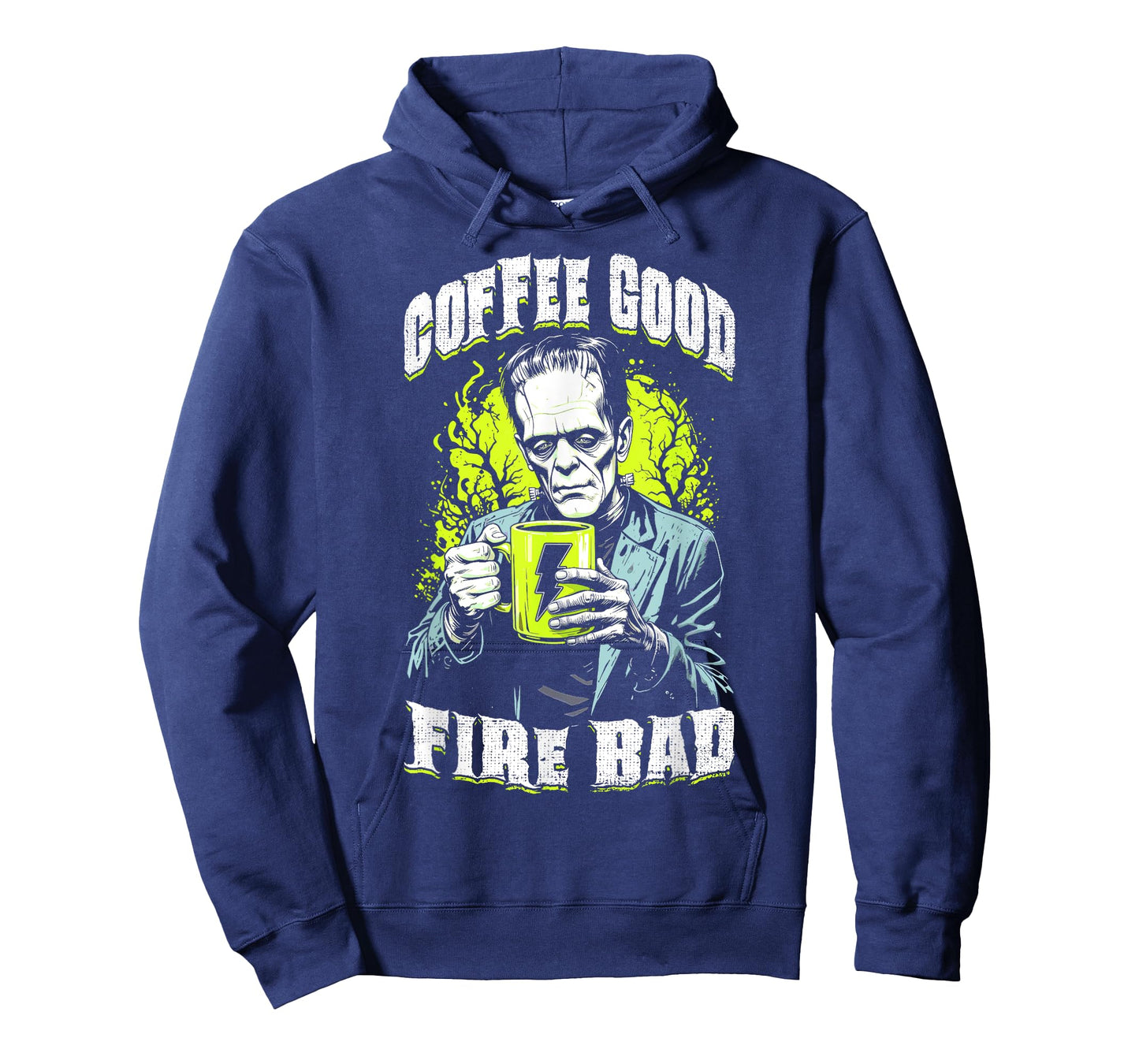 Frankenstein Coffee Good Fire Bad Funny Halloween Caffeine T-Shirt