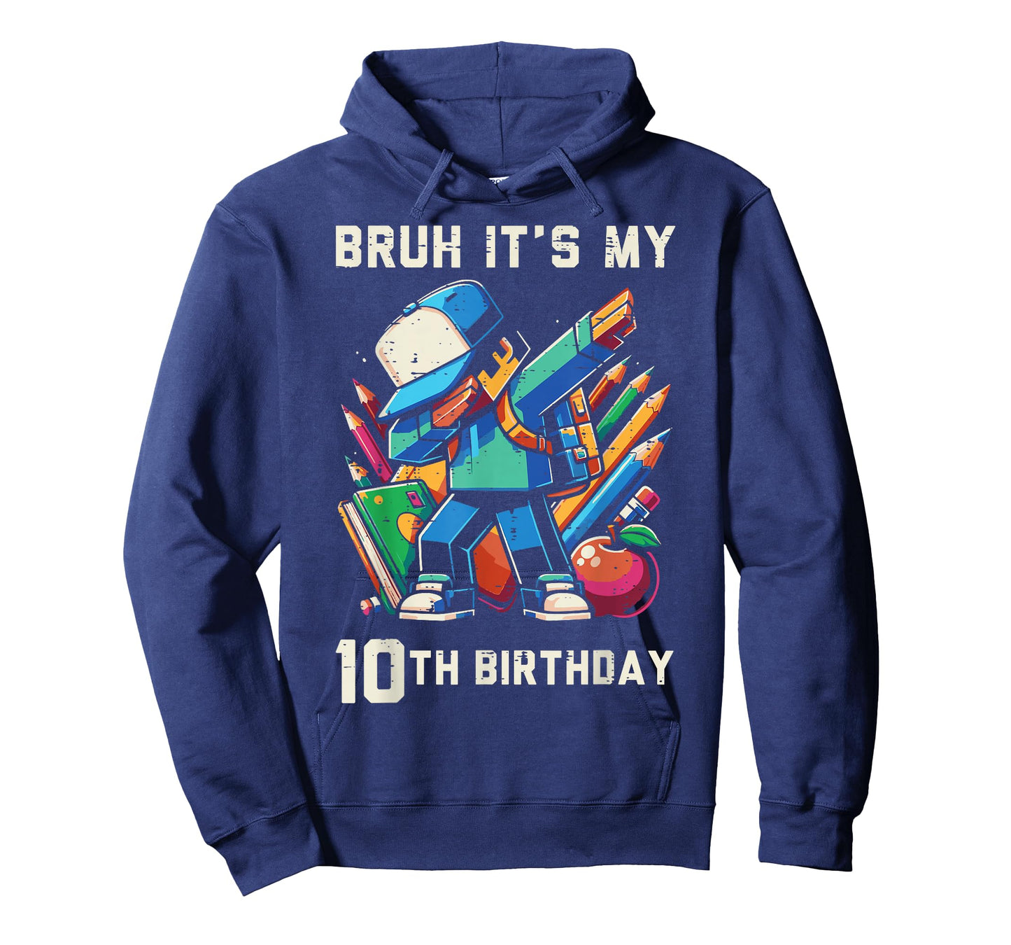 Bruh Its My 10th Birthday Pixel Dab 10 Bday Gamer Boys Kids T-Shirt