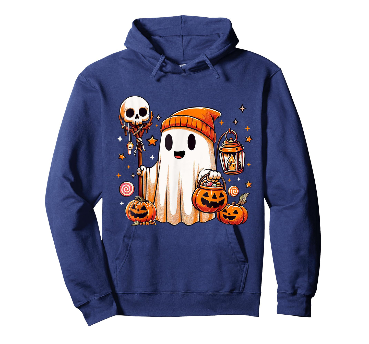 Halloween Ghost Skull Pumpkin Trick Or Treat Candy Boys Kids T-Shirt
