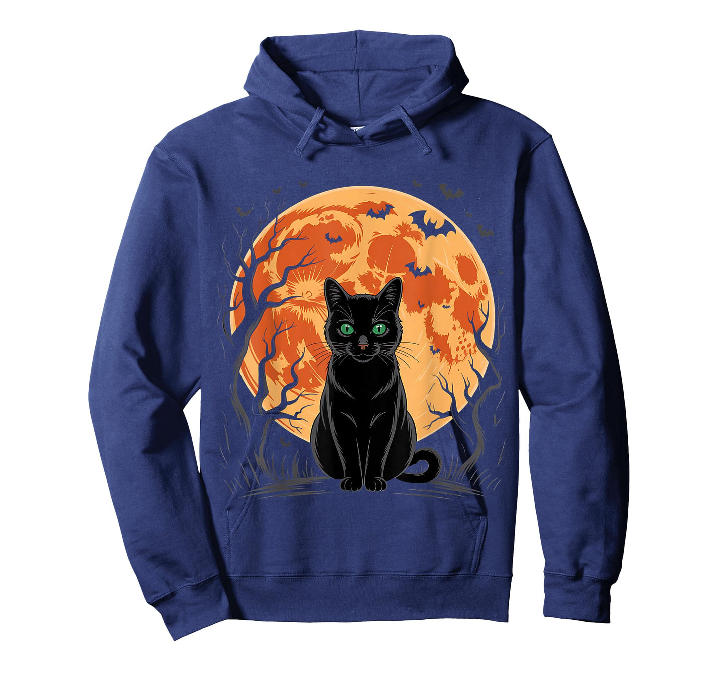 Vintage Scary Christmas Cat Costume Retro Cat Moon Black Cat T-Shirt