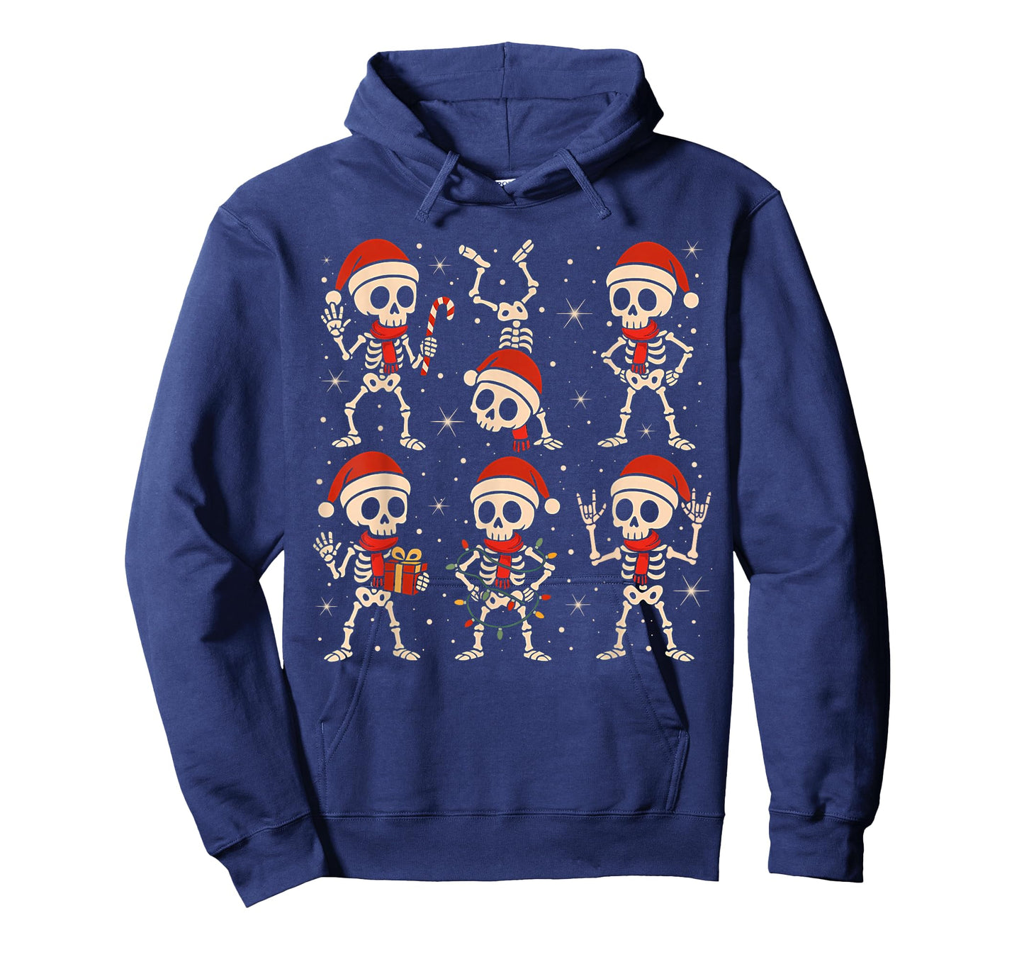 Dancing Skeletons Santa Hat Xmas Skeleton Rock On Kid Boy PJ T-Shirt