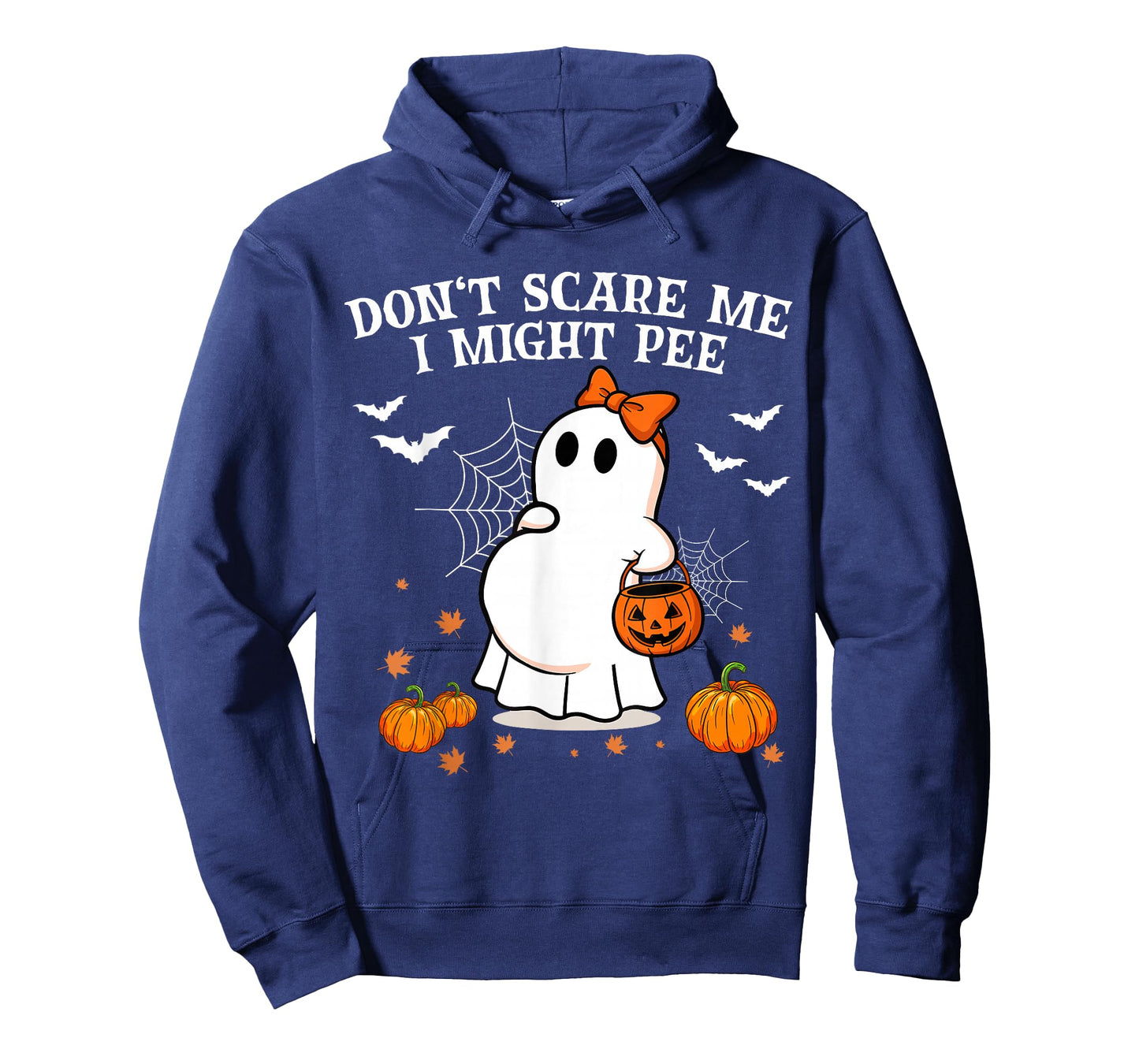 Don't Scare Me I Might Pee Funny Halloween Pregnant Ghost T-Shirt