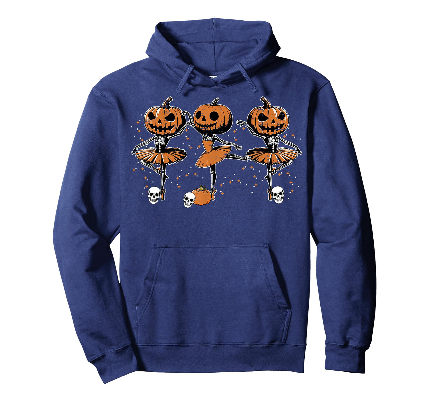 Ballet Ballerina Pumpkin Skeletons Halloween Women Girls T-Shirt