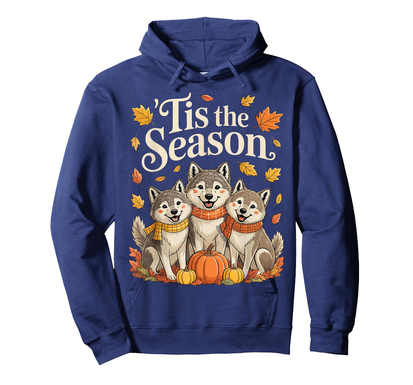 Tis The Season Wolf Fall Autumn Pumpkin T-Shirt