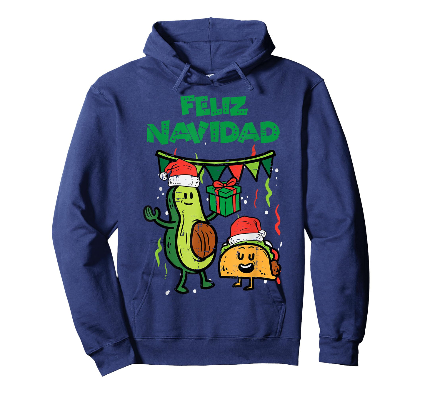 Feliz Navidad Avocado Tacos Mexican Christmas Men Women Kids T-Shirt