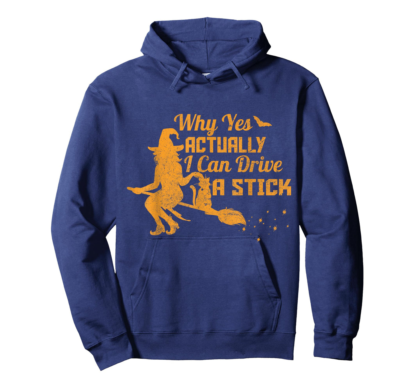 Why Yes Actually I Can Drive a Stick Halloween Witch & Cat Men Women Kids T-Shirt