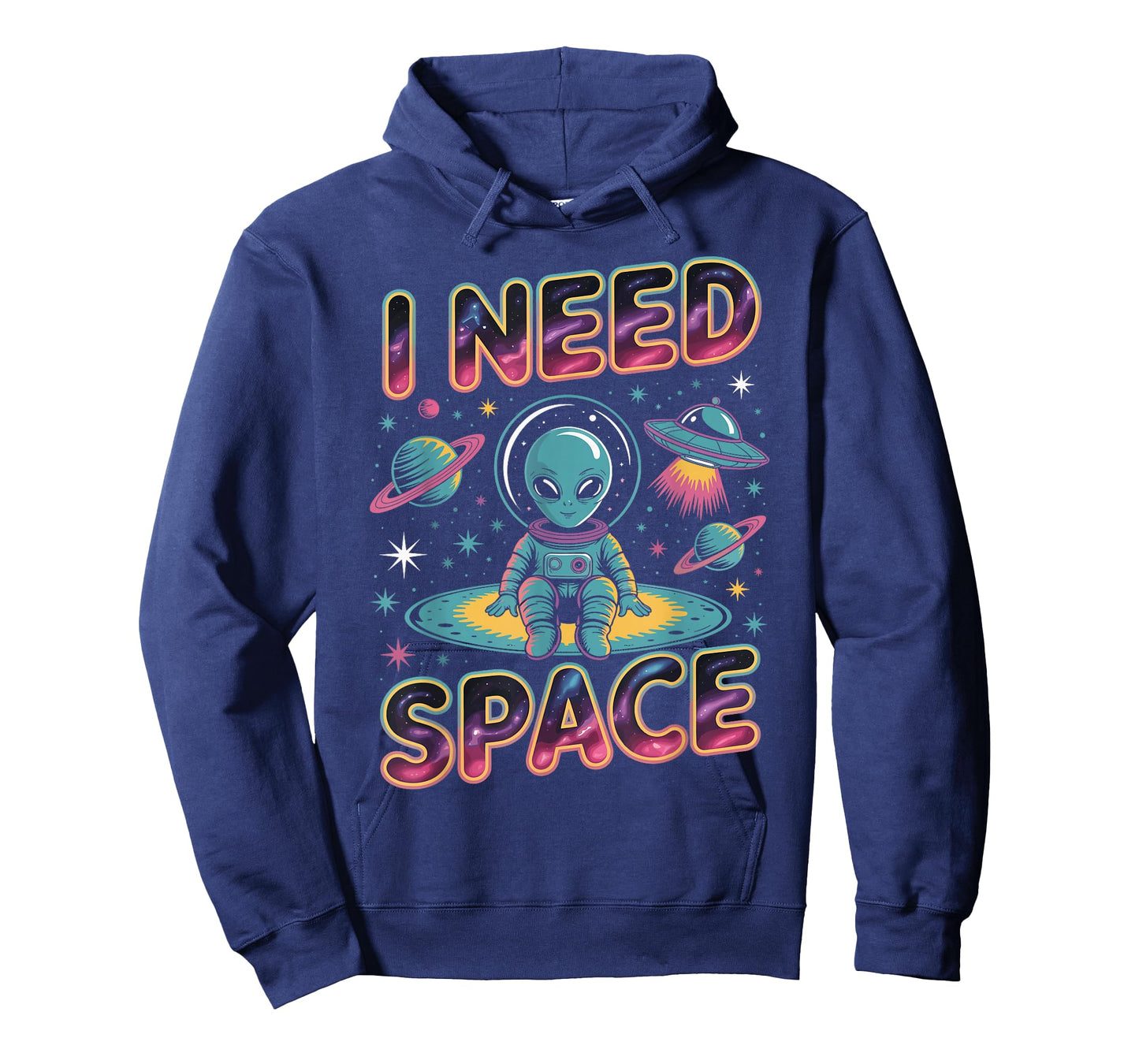 I Need Space Funny Alien Astronaut Retro Planet T-Shirt