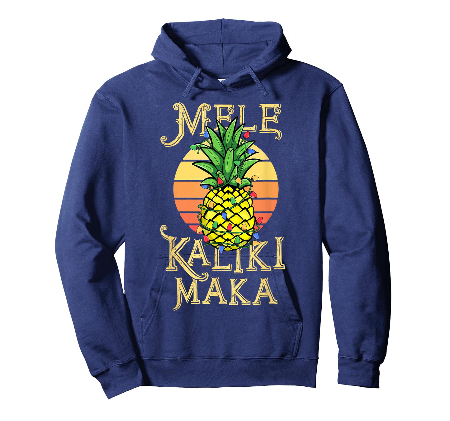 Mele Kalikimaka Hawaiian Christmas Retro Vintage Sunset T-Shirt