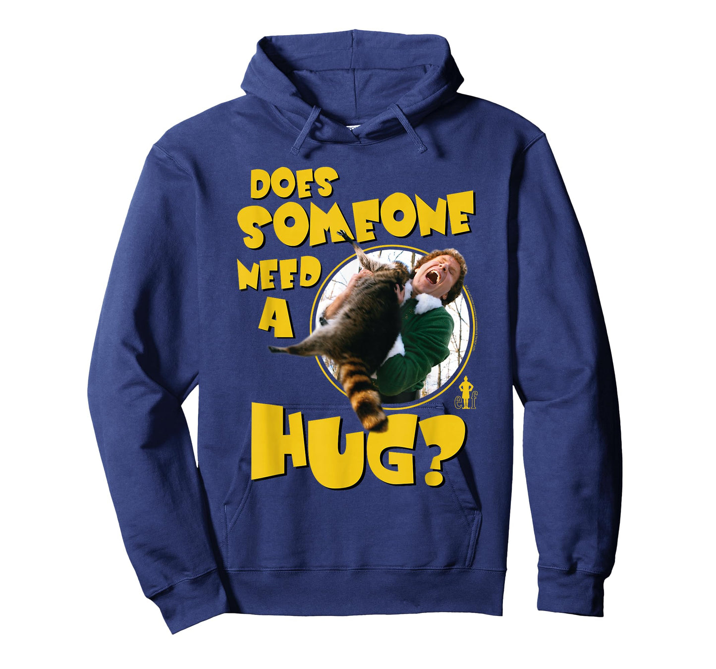 Elf Need a Hug Raccoon Attack Funny Christmas Movie T-Shirt